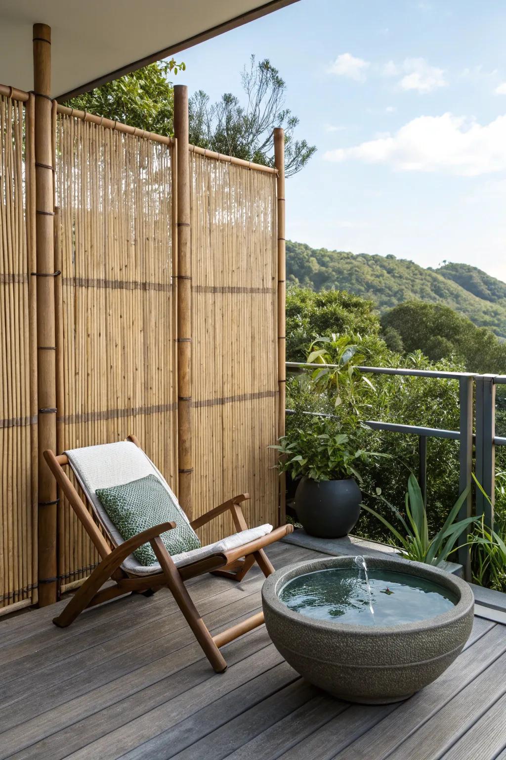 A Zen corner offers peace and reflection on your deck.