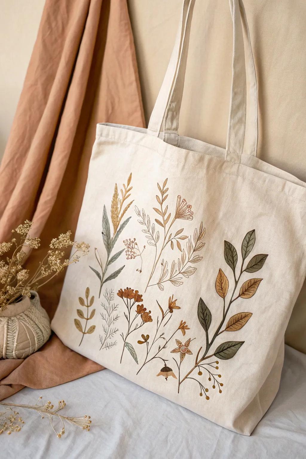 Elevate your style with a handcrafted botanical tote—perfect for your next market adventure.