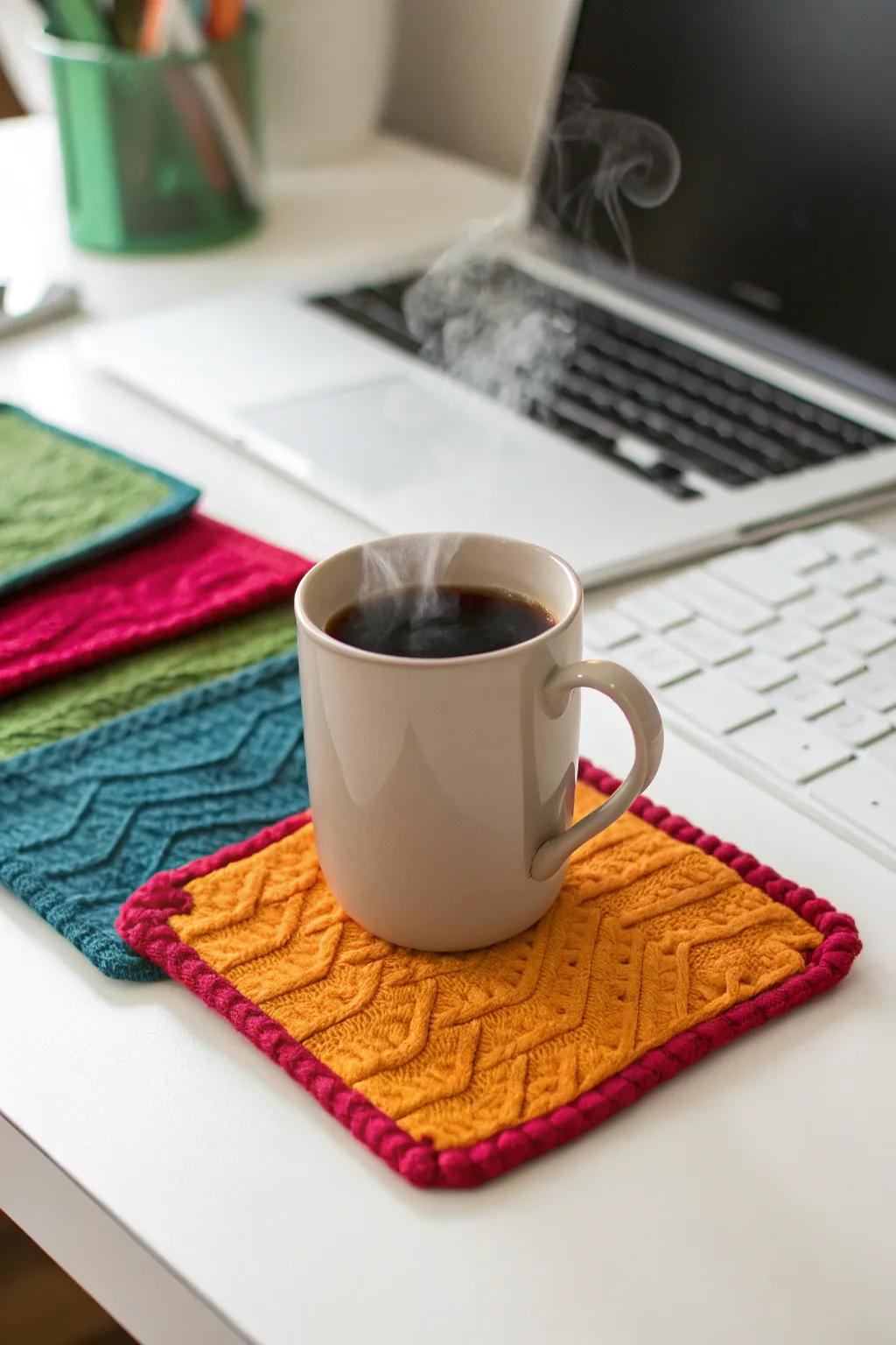 DIY mug rugs for the coffee lover