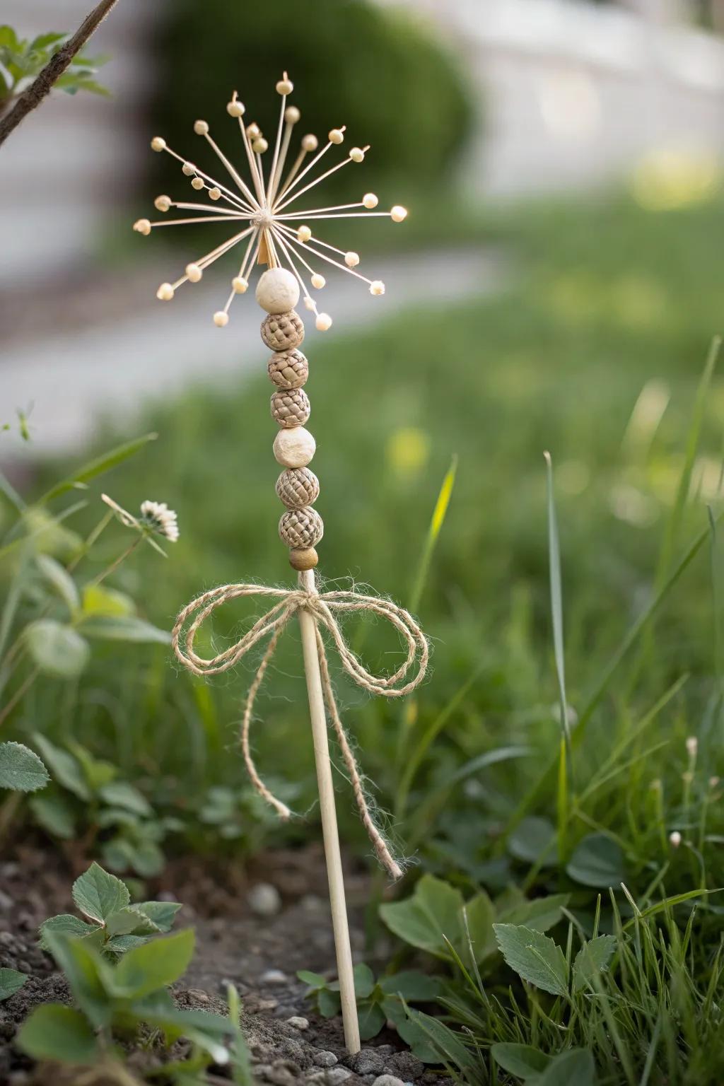 Bring a burst of joy to your garden with these charming firework plant stakes!