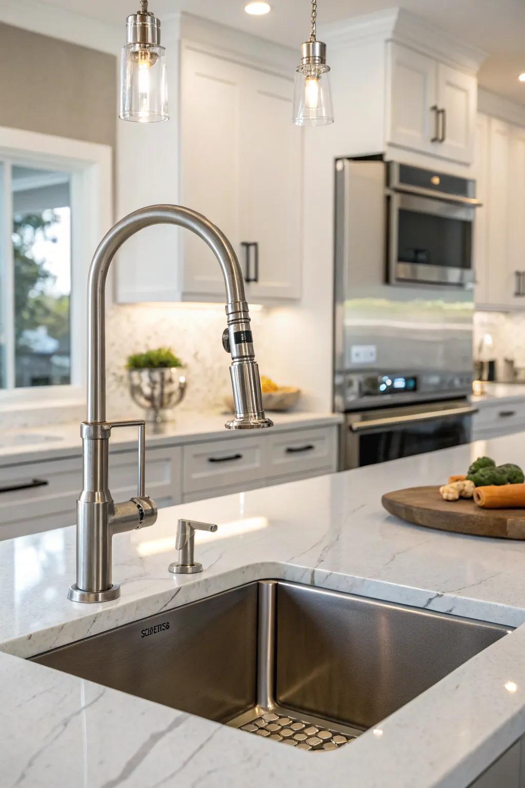 A new faucet can enhance both the look and usability of your kitchen.