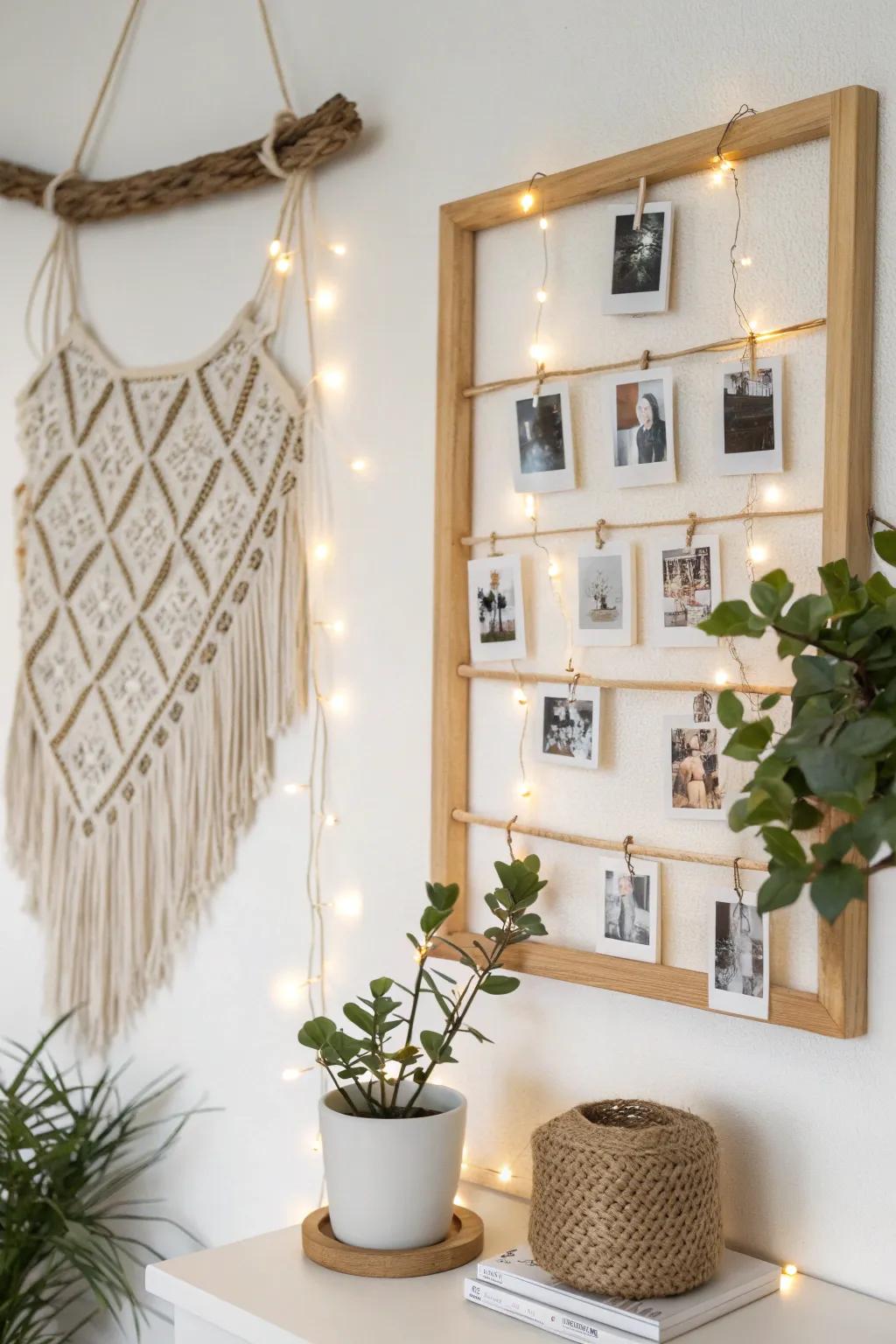 Illuminate your space with a touch of magic: Fairy lights for a cozy, minimalist vibe.