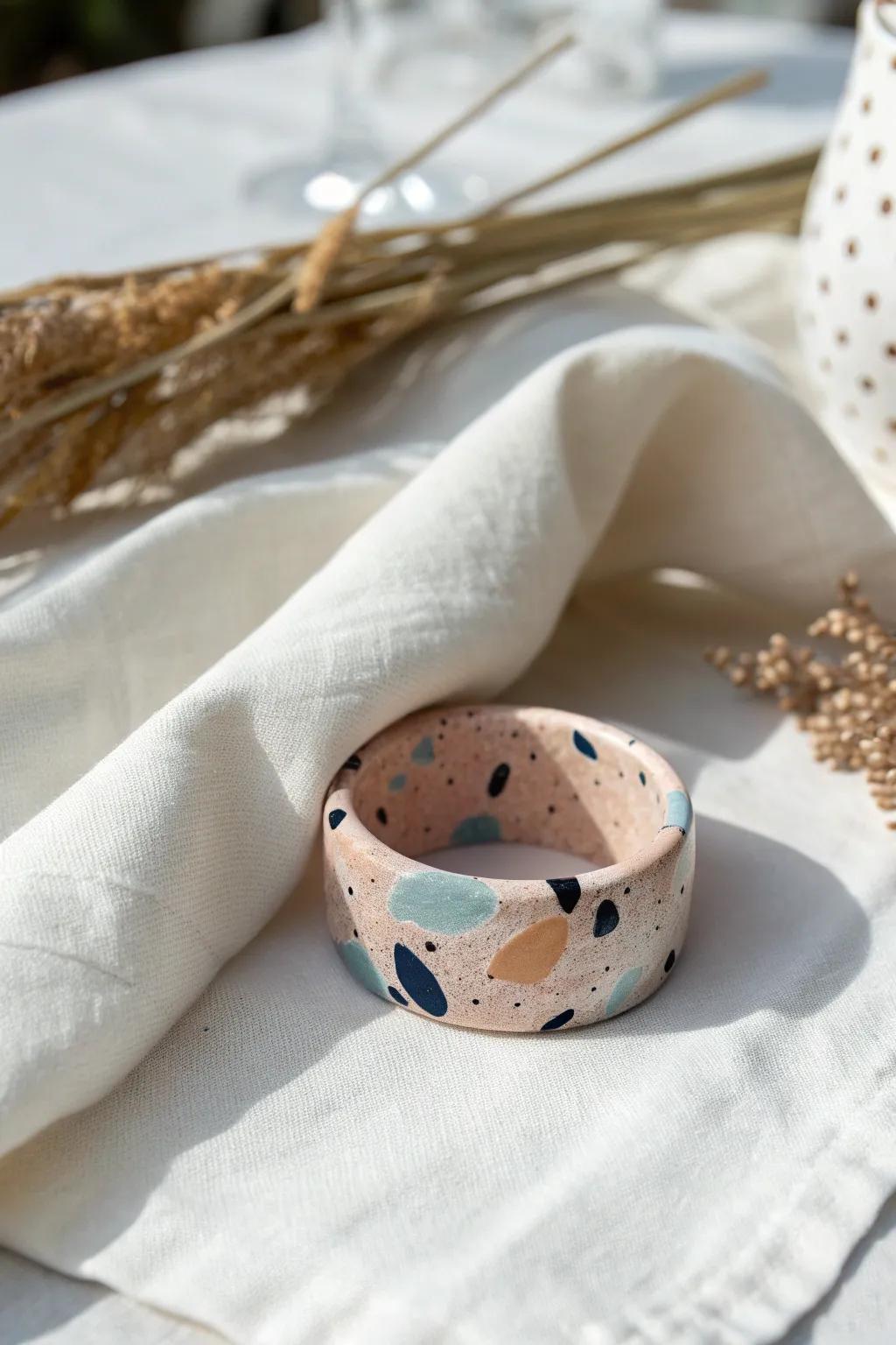 Elevate your table setting with a touch of handcrafted terrazzo elegance.