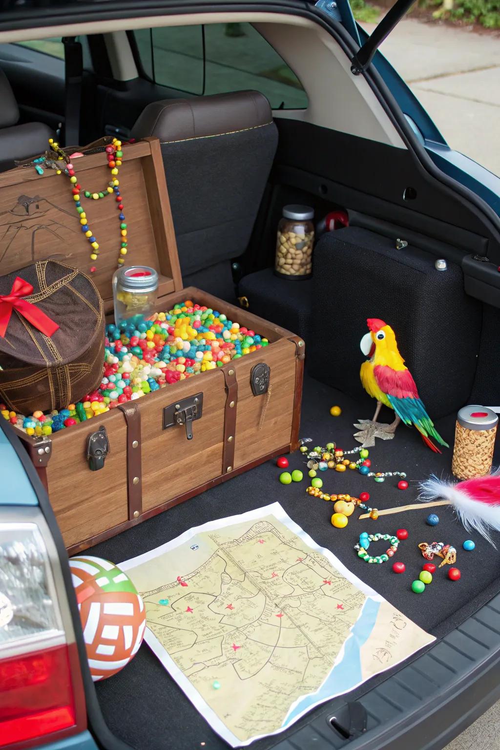 Set sail for fun with a pirate treasure trunk theme.