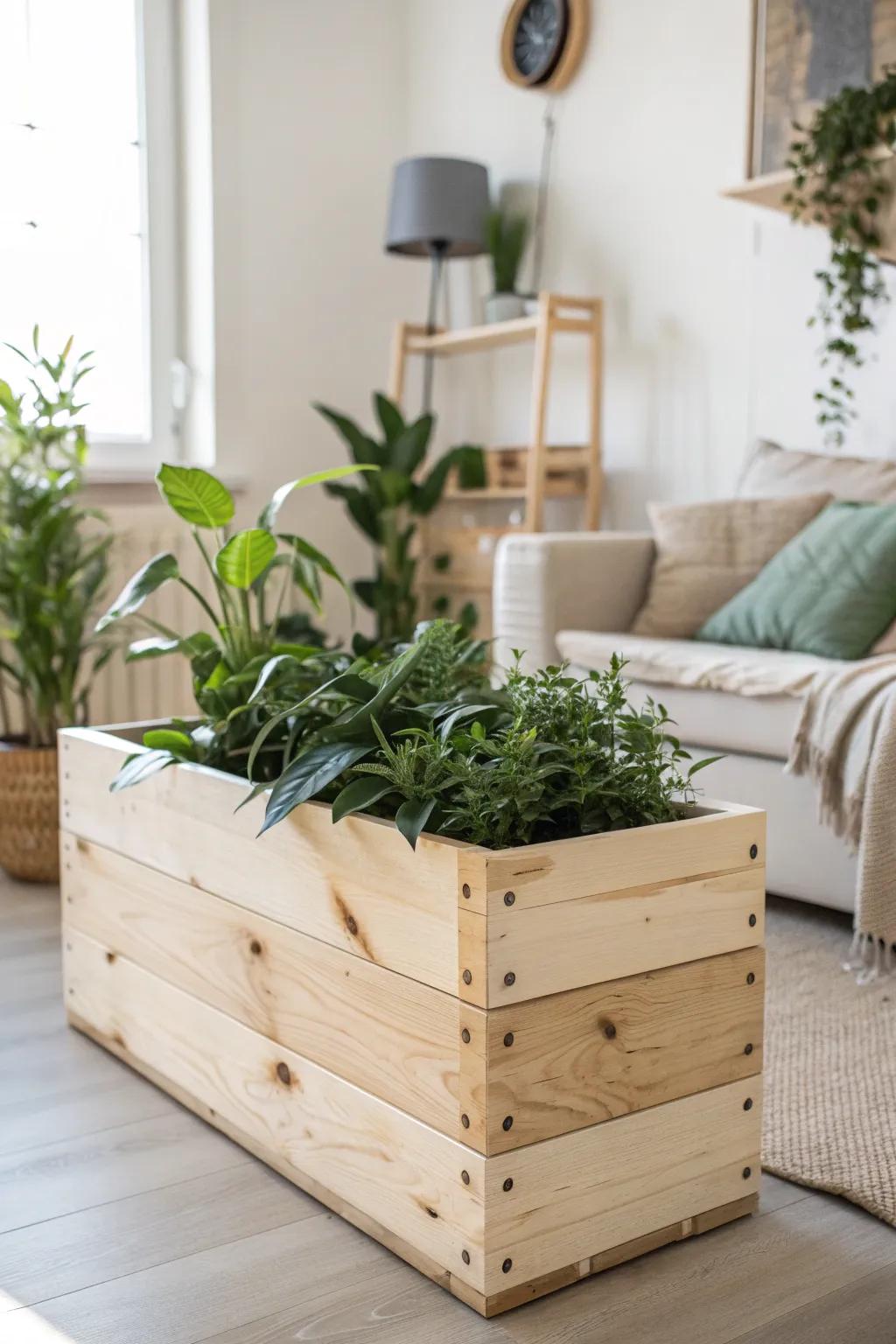 Breathe new life into your space with a repurposed wooden box planter—where rustic charm meets minimalist elegance.