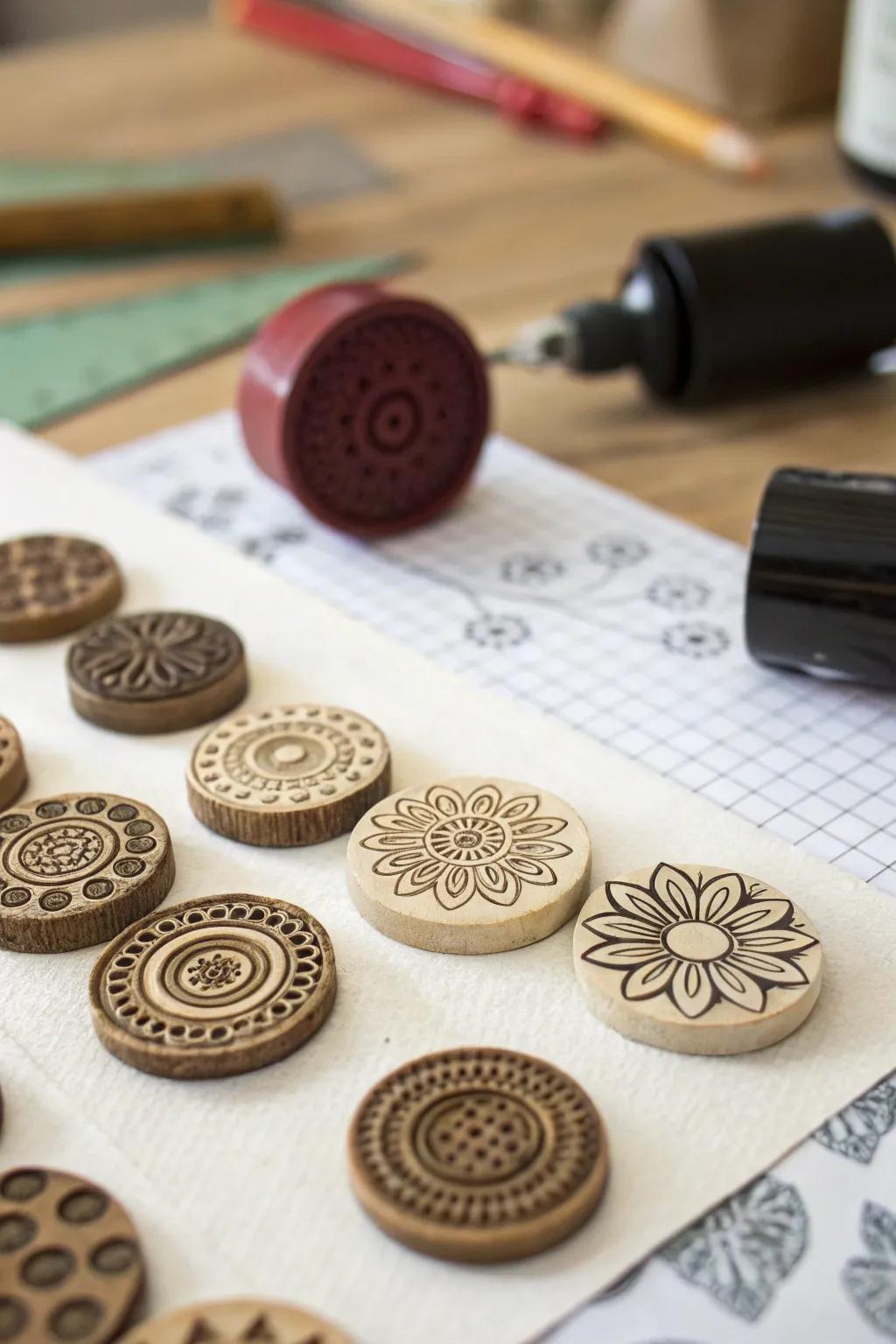 Buttons bring unique textures to your stamping projects.