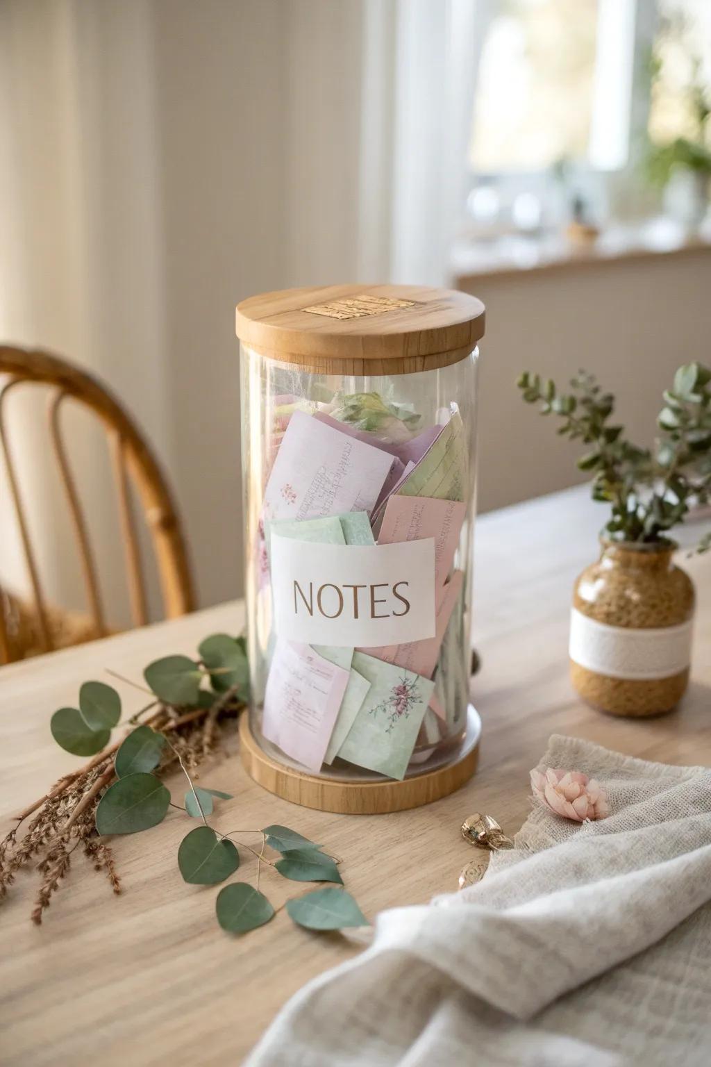 A jar of family love and encouragement, where every note is a heartfelt reminder of togetherness.