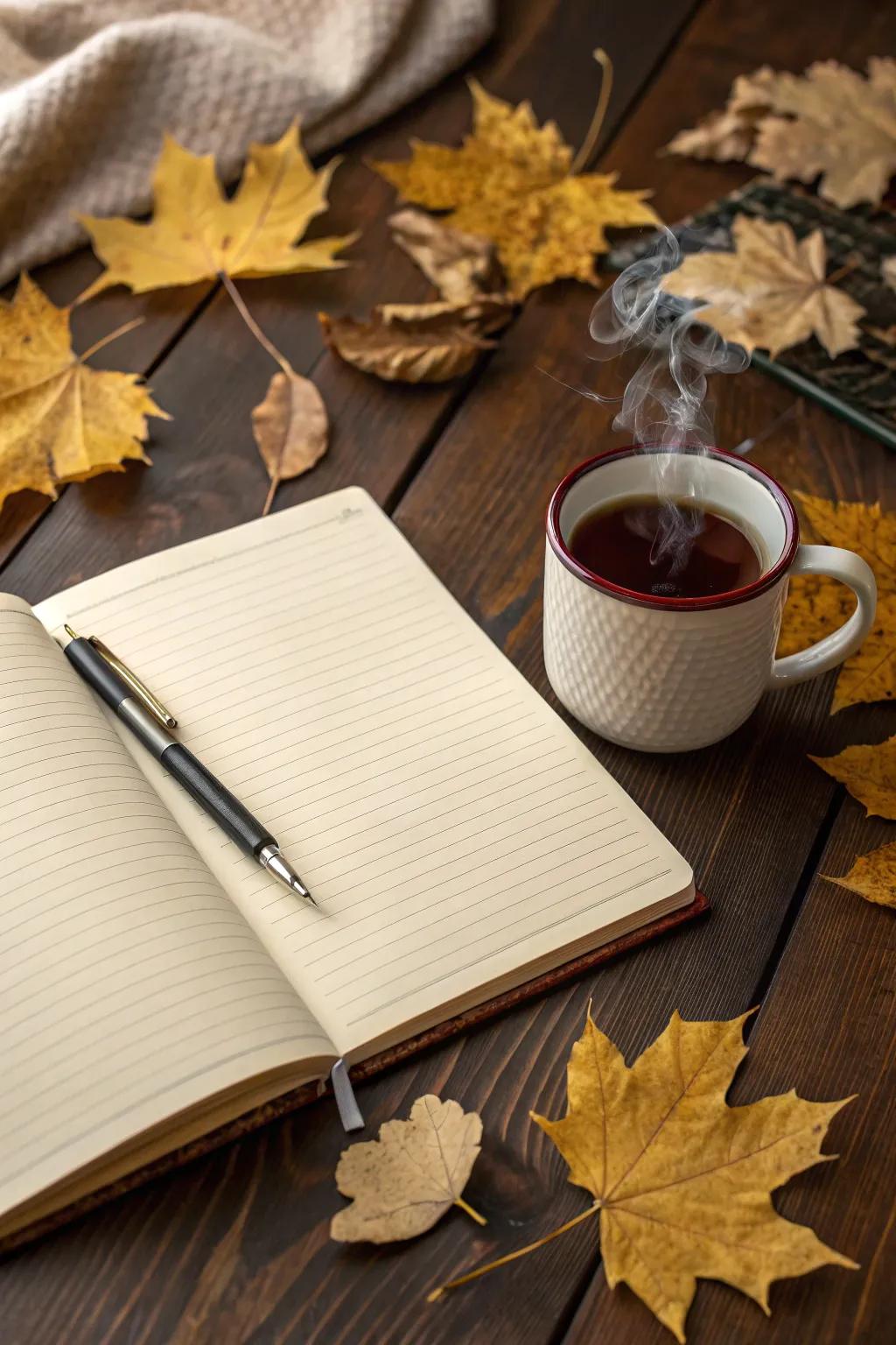 Capture life's moments in a gratitude journal.