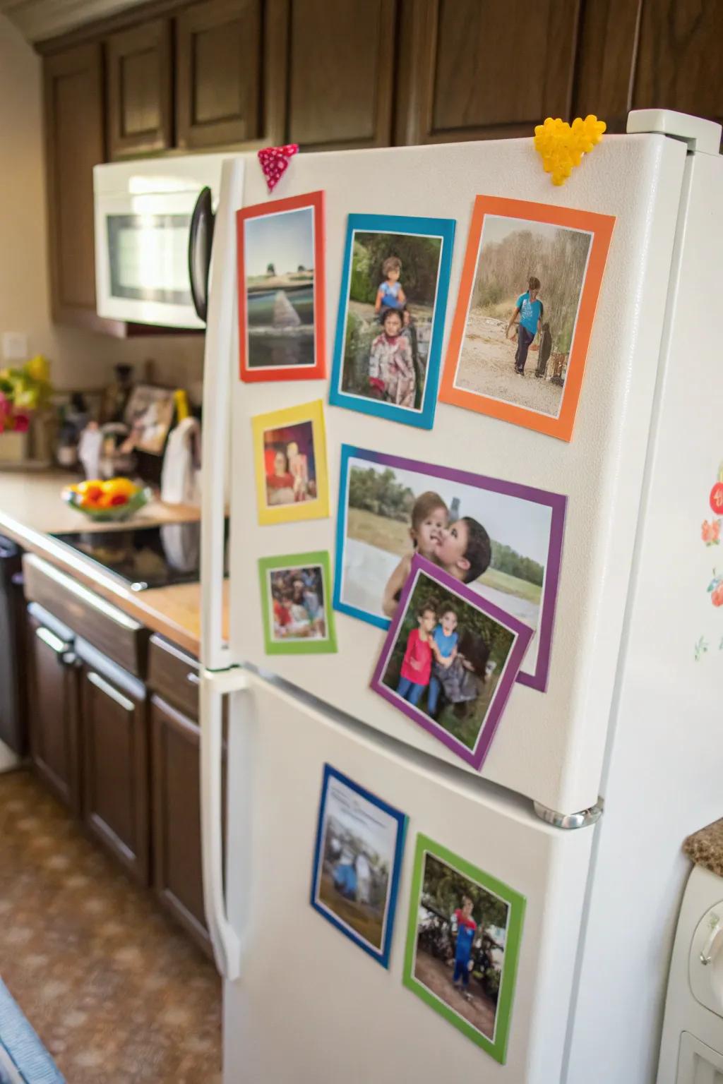 Photo magnets that capture and display cherished family memories.