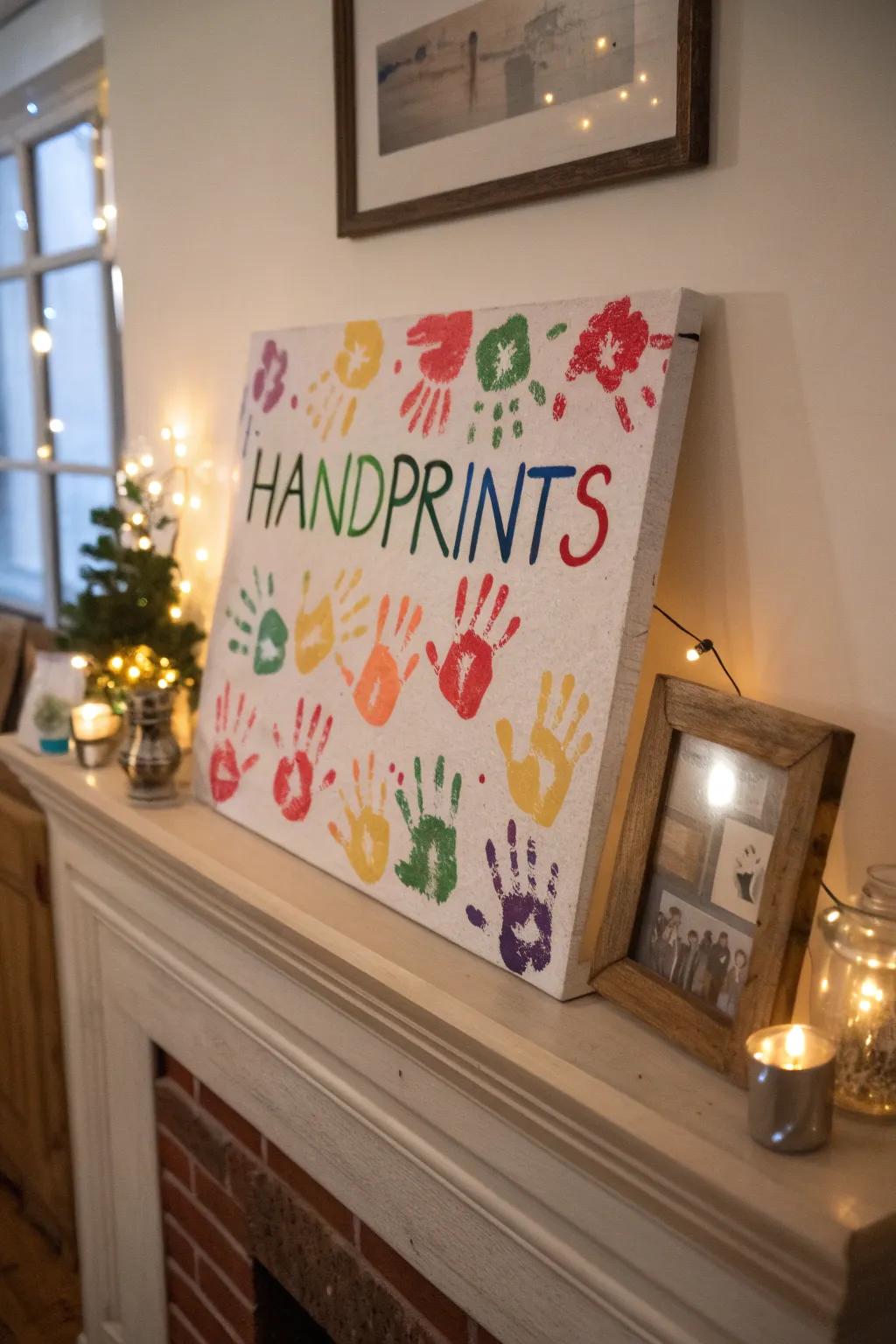 Capture moments with colorful handprint keepsakes.