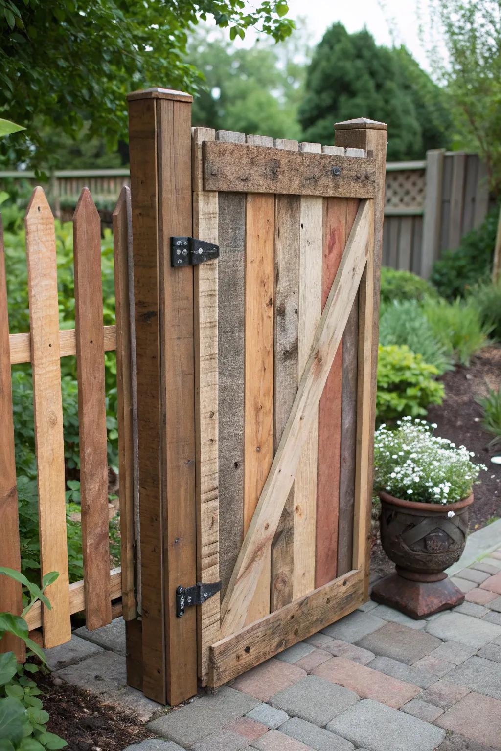 Elevate your garden with the rustic charm of recycled pallet boards—where sustainability meets style.