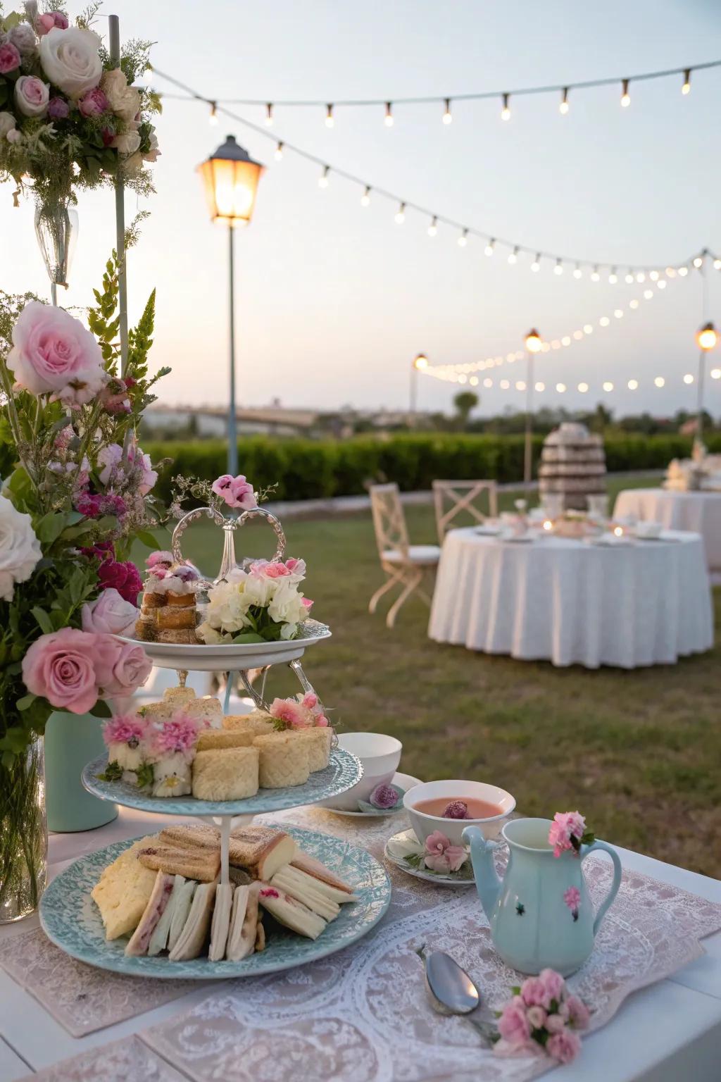 Enjoy the elegance of a Garden Tea Party.