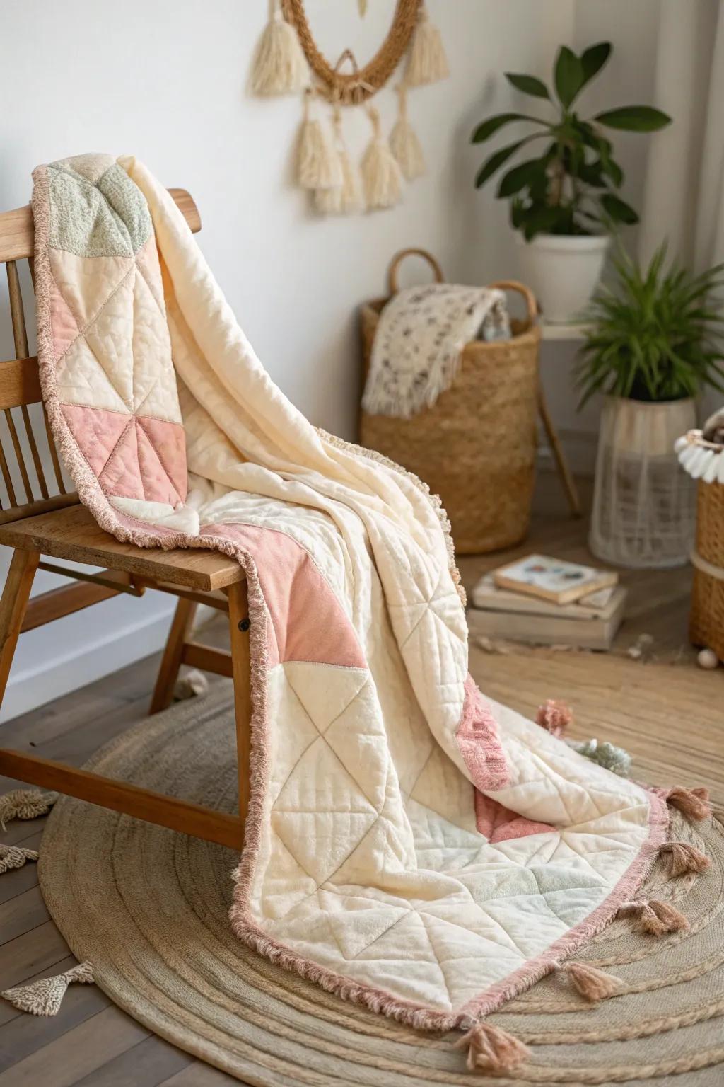 Embrace tradition with a cozy, hand-tied fleece quilt that adds warmth and artisanal charm to any space.