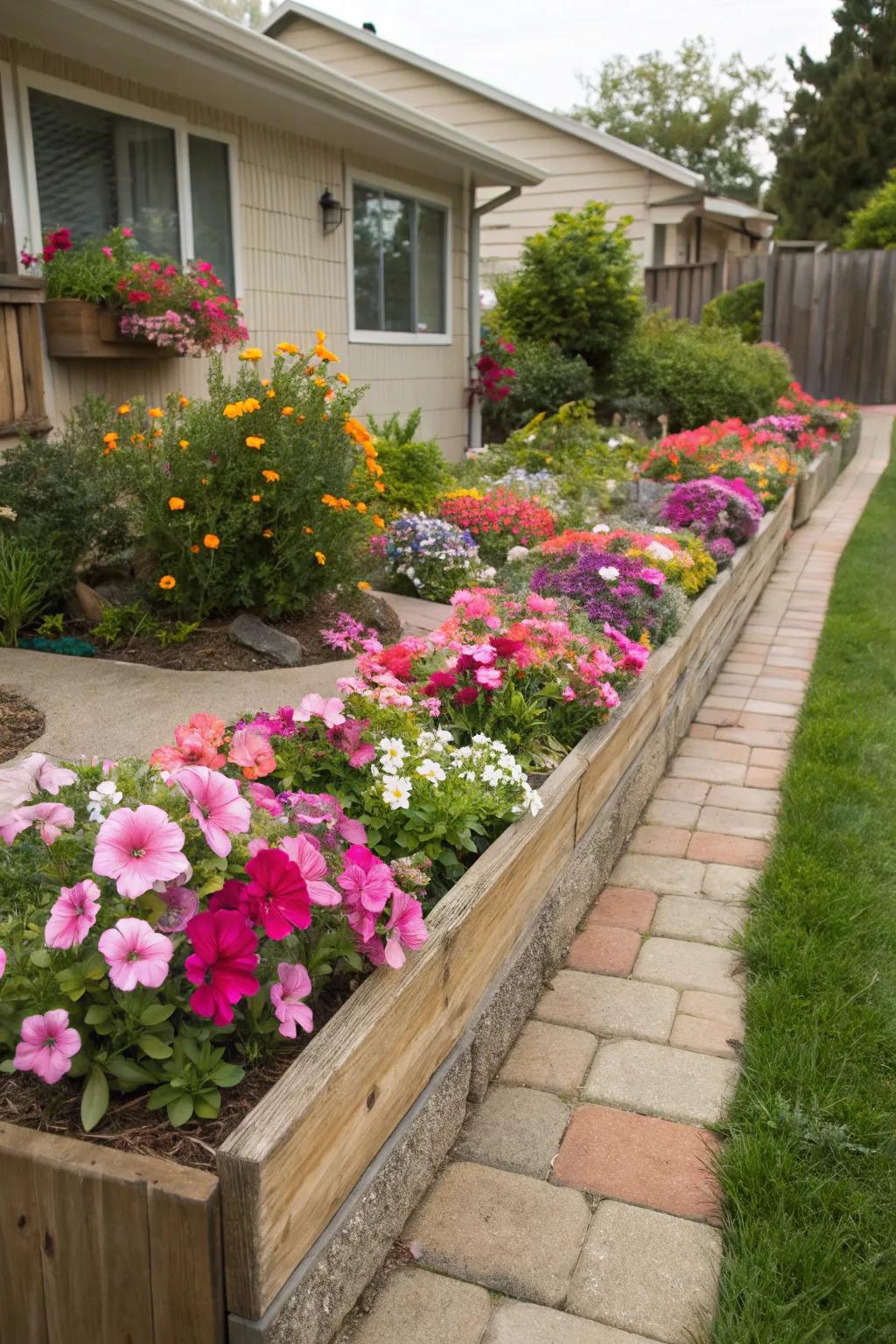 Raised beds offer ease and elegance.