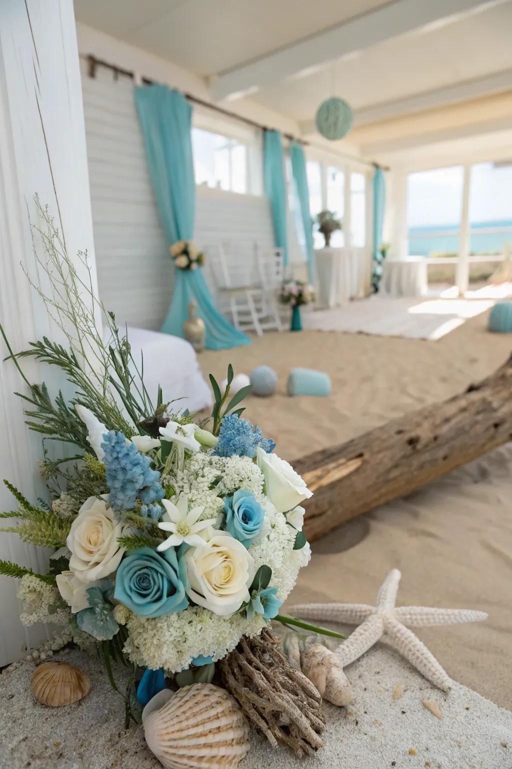 A bouquet that captures the serene essence of the coast.