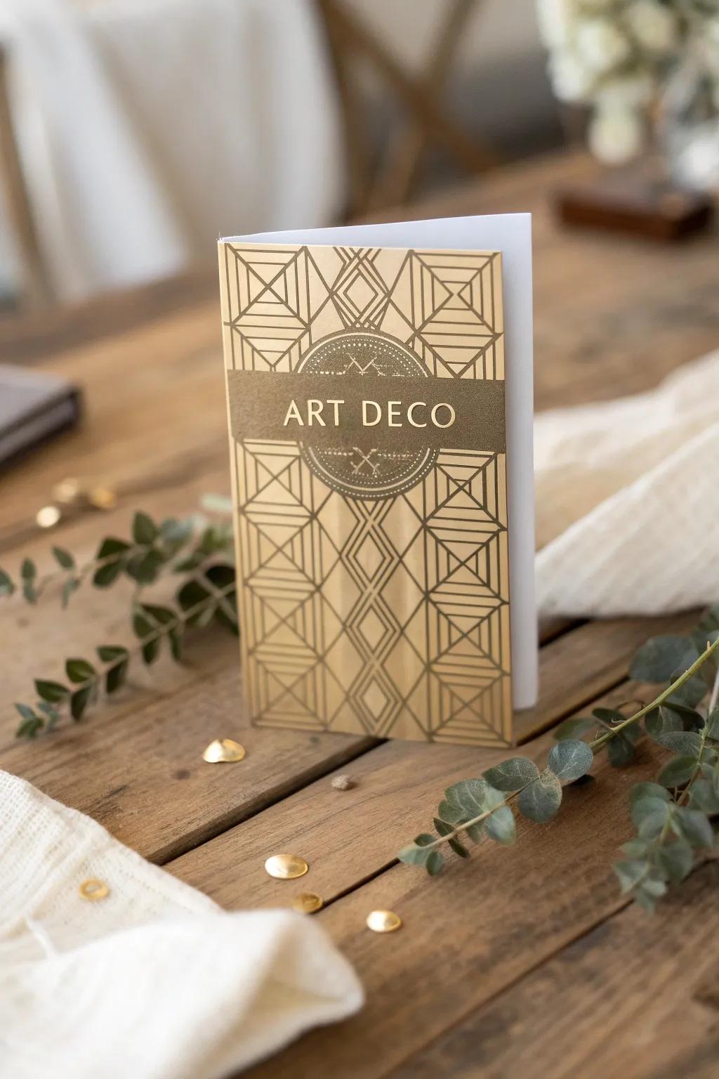 Celebrate in style with an Art Deco-inspired birthday card that's both timeless and chic.