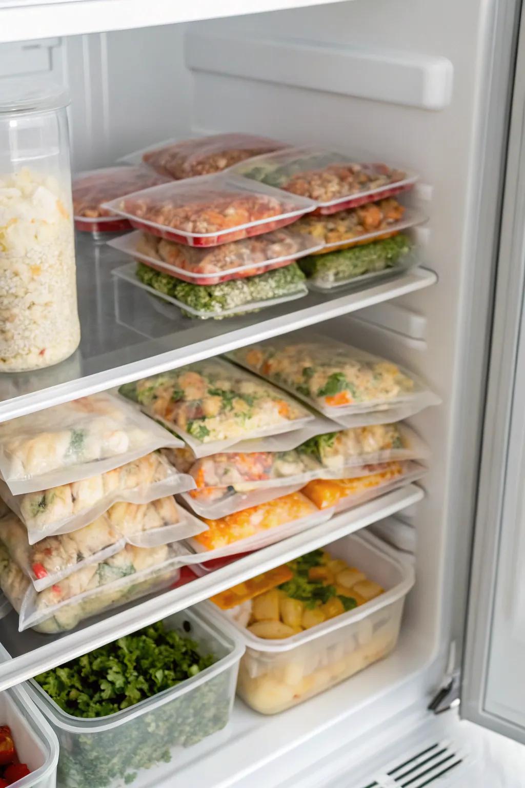 Portioning before freezing makes meal prep a breeze.