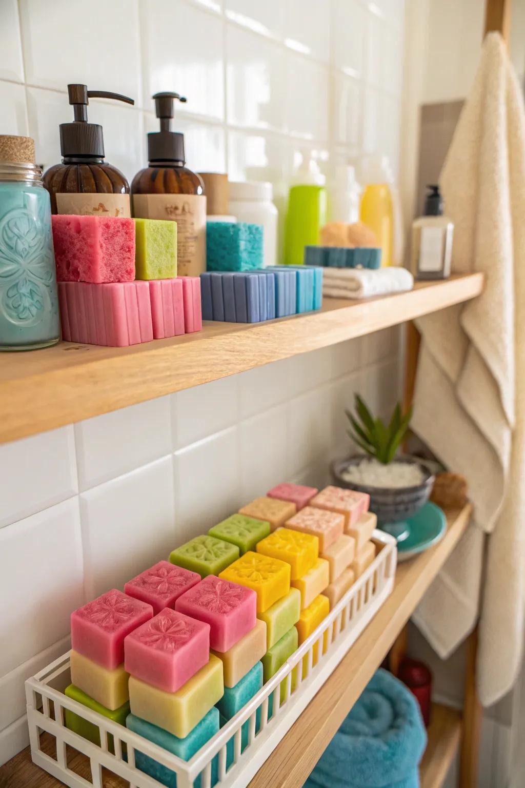 Handmade soaps offer a delightful and fragrant bathing experience.