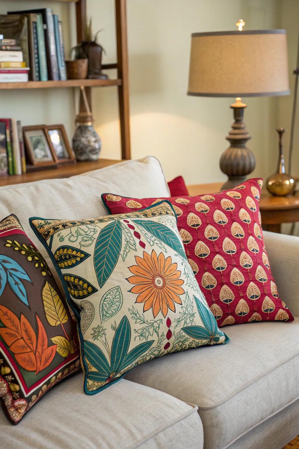 Decorative pillow covers offer style and comfort to any space.