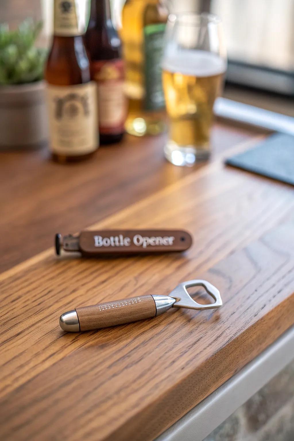 Pop open good times with a personalized bottle opener.