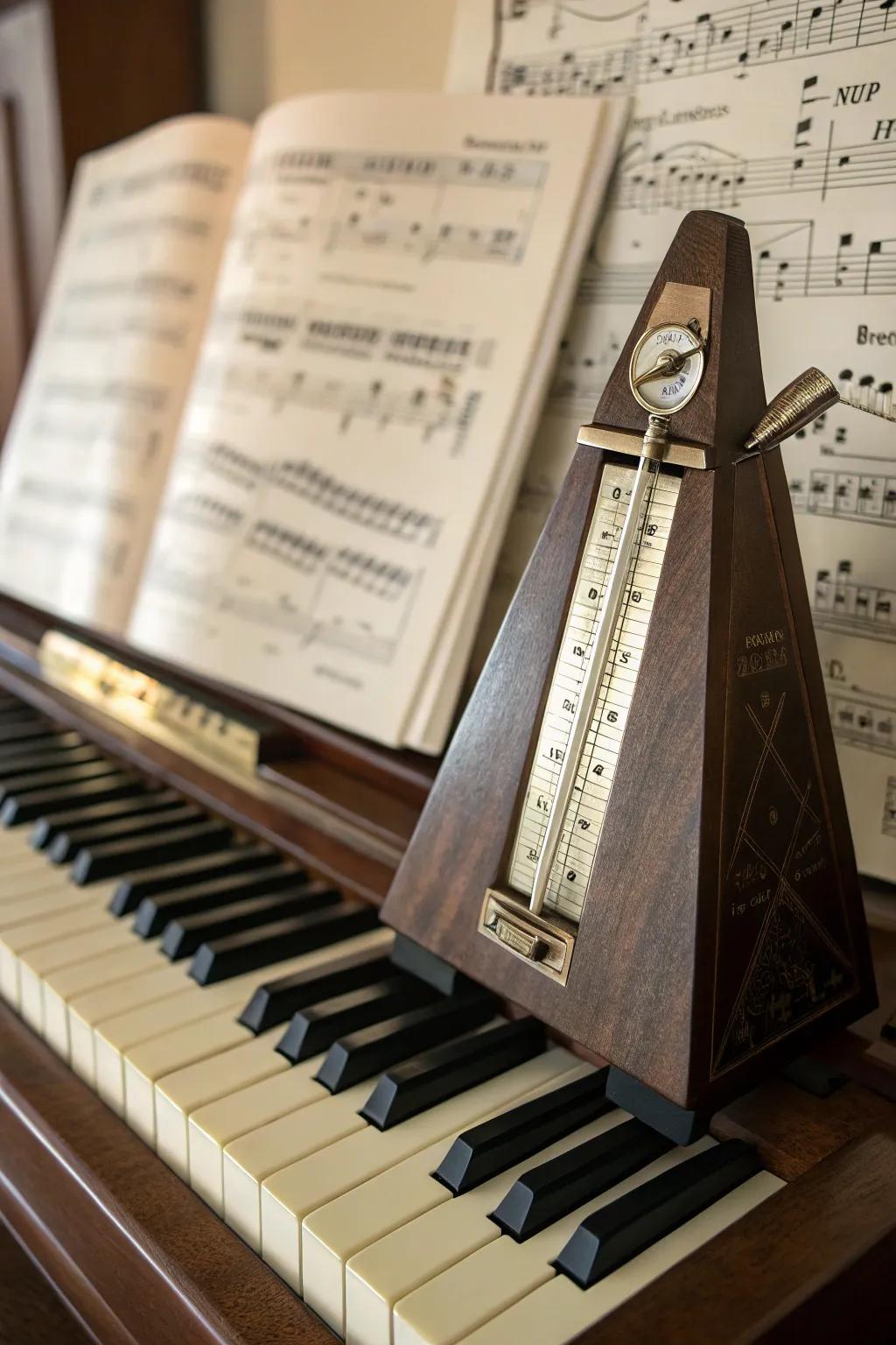 Personalize practice with a custom engraved metronome.