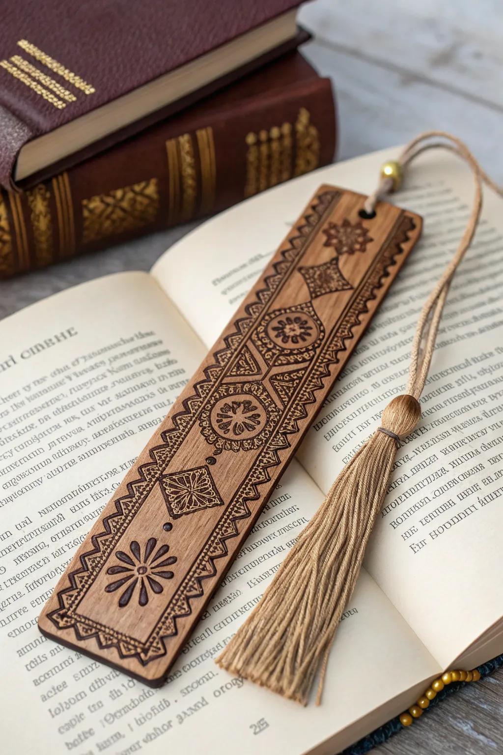 A beautiful handcrafted bookmark bringing elegance to any book.