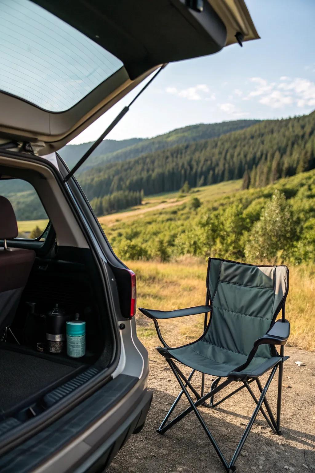 A portable camp chair for the outdoor-loving godfather.