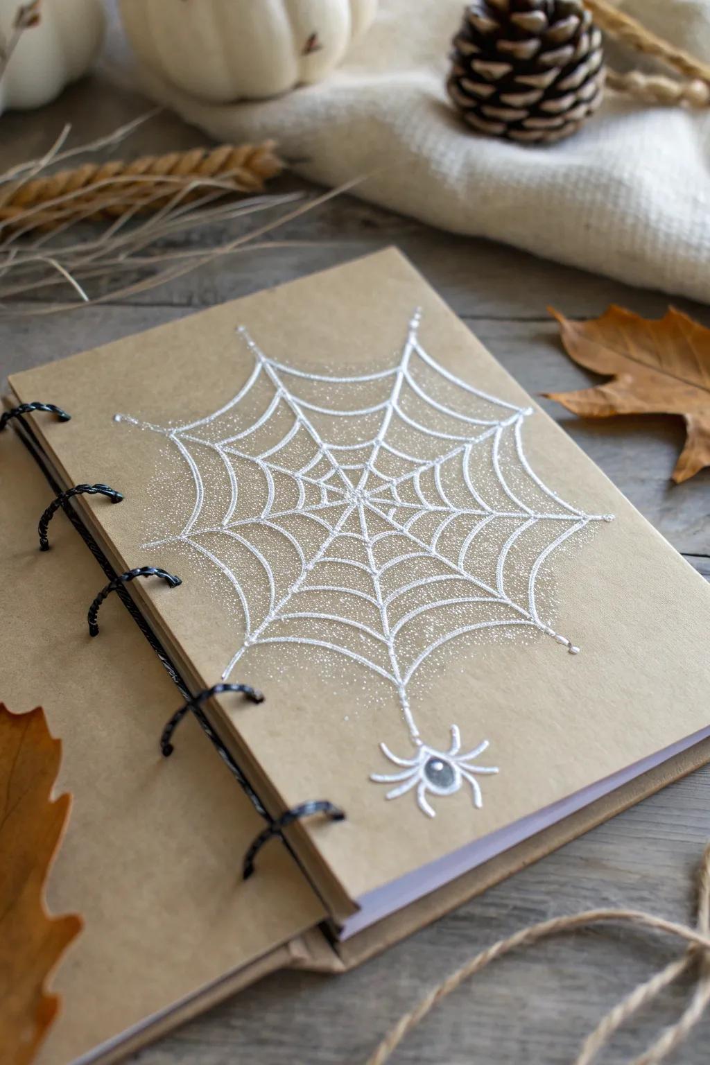 Elevate your Halloween journal with a touch of shimmering elegance. 🌿🕸️ #MinimalistHalloween #ScandiBohoStyle