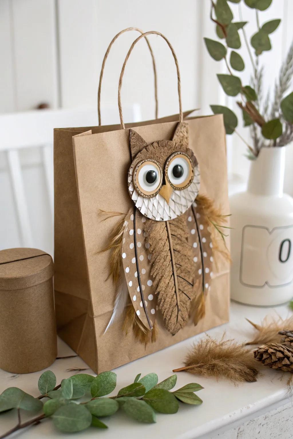 Craft your own wise owl for a touch of whimsy this Halloween. 🎃🦉