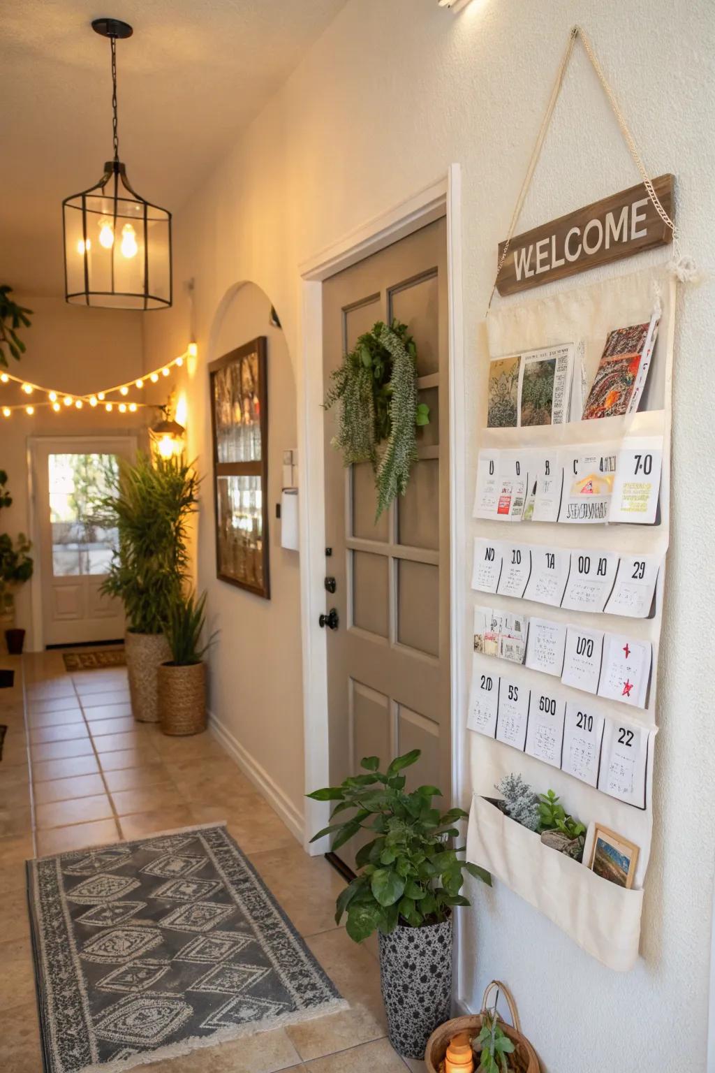 Welcome guests with a hanging perpetual calendar.