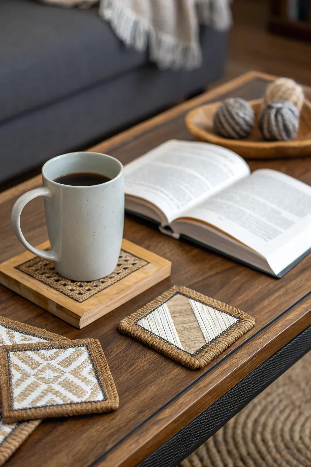 Charming coasters that protect with style.