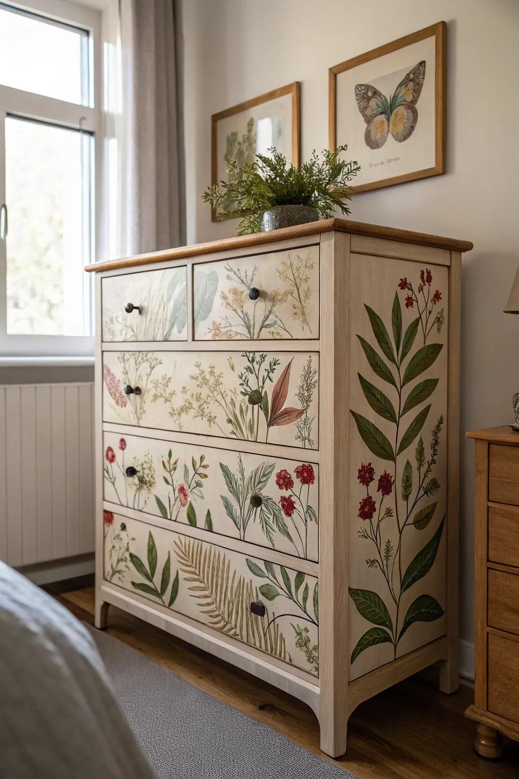 Breathe new life into furniture with sustainable decoupage.