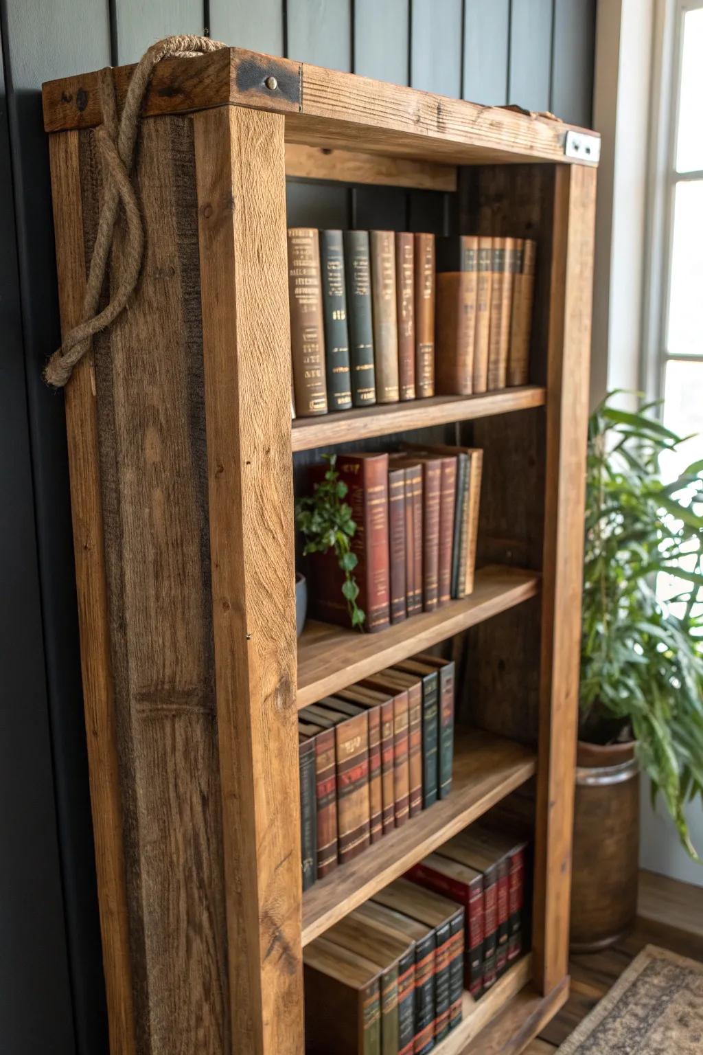 Master the art of cable management with style: a bookshelf solution for the modern craftsman.