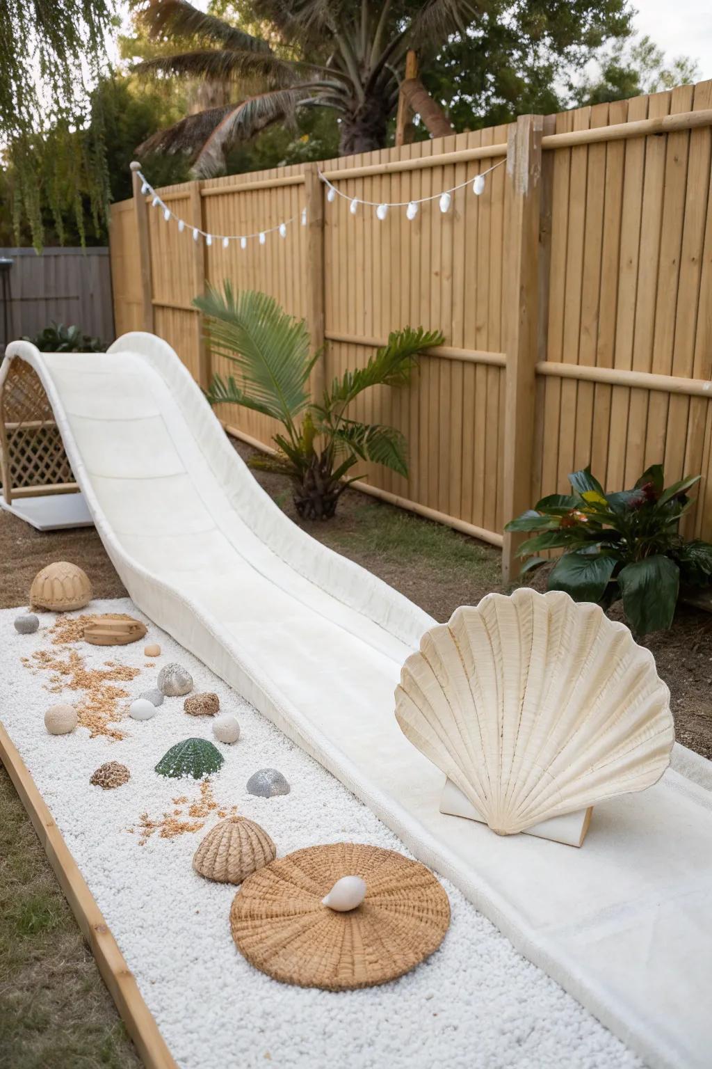 Transform your backyard into a tropical paradise with a beautifully themed slip and slide party!