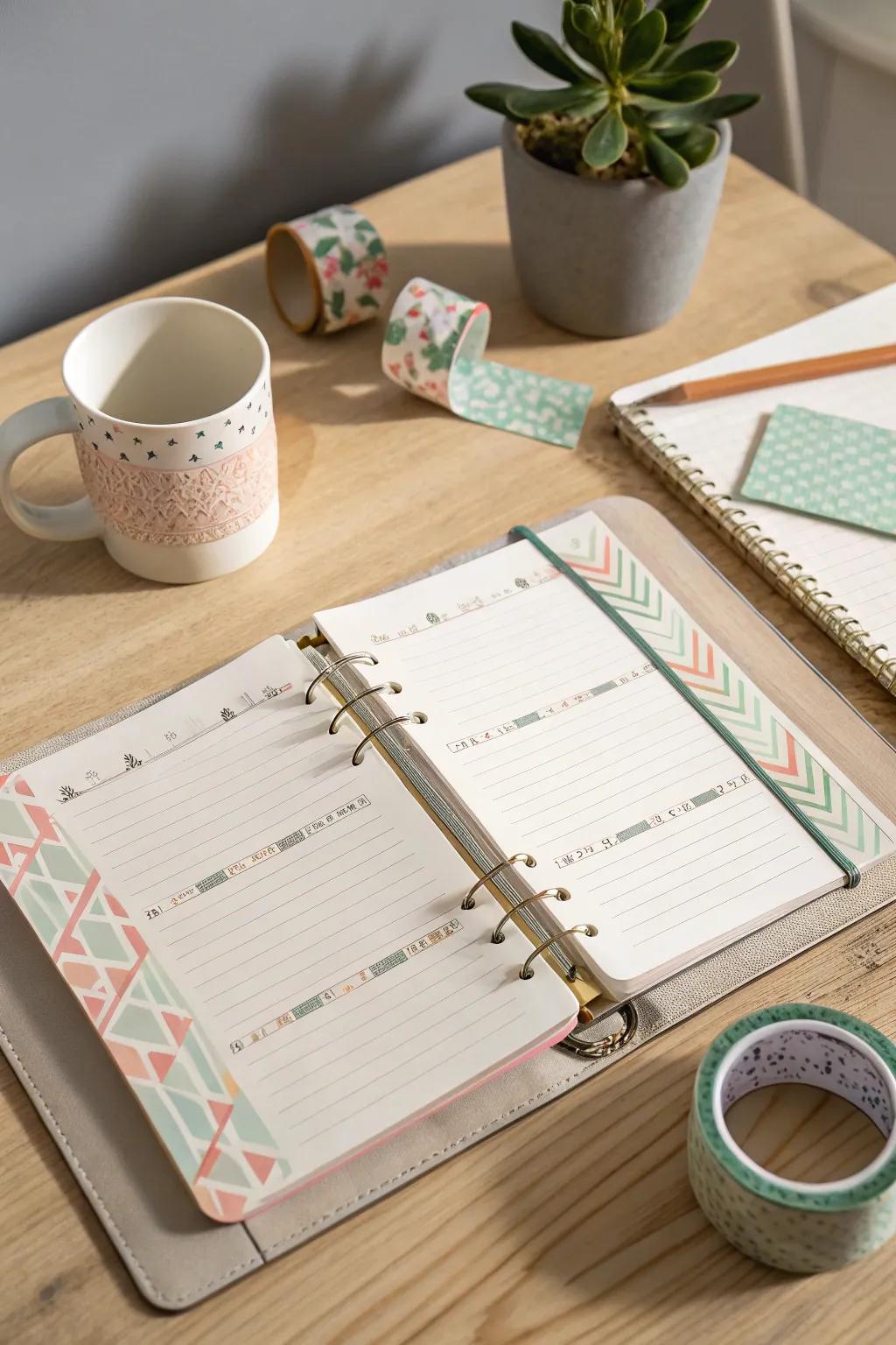 Transform your planner into a work of art with washi tape—visualize your goals beautifully!