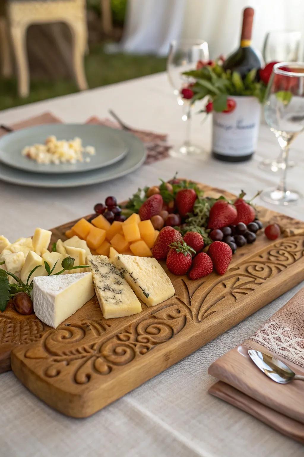 Serve in style with an engraved cheese board.