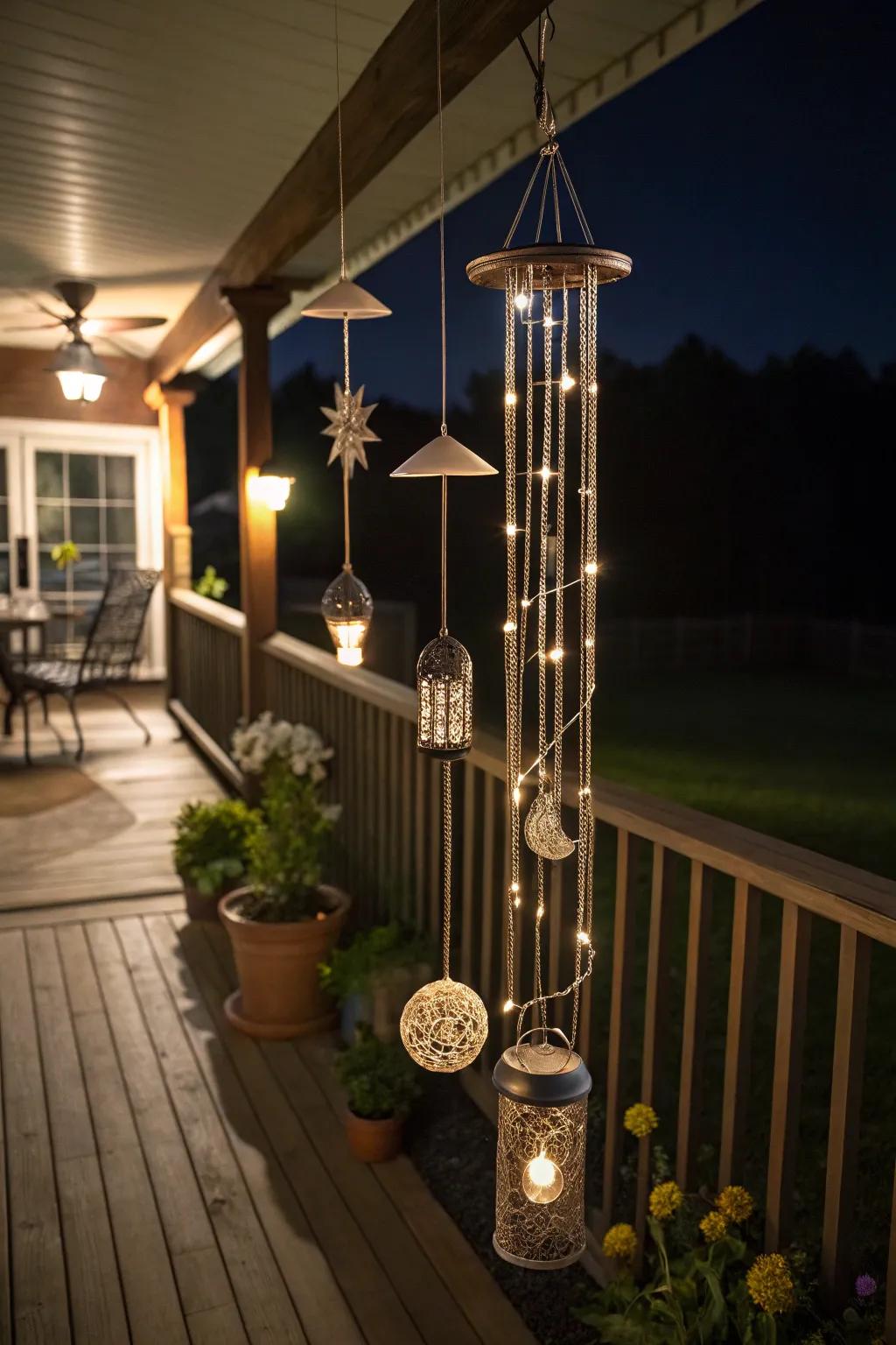 Enhance your outdoor ambiance with solar wind chimes.