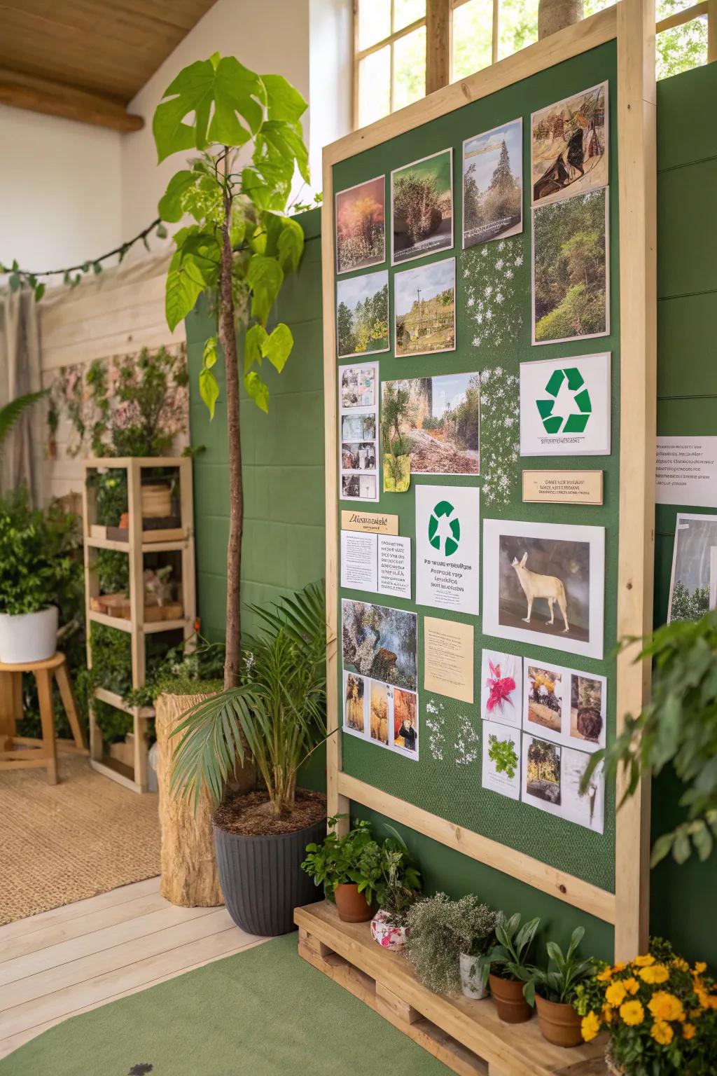 Inspiring young environmentalists with a nature-focused vision board.