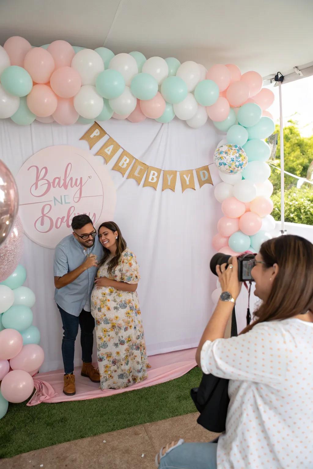 Capturing joyful moments at a baby shower