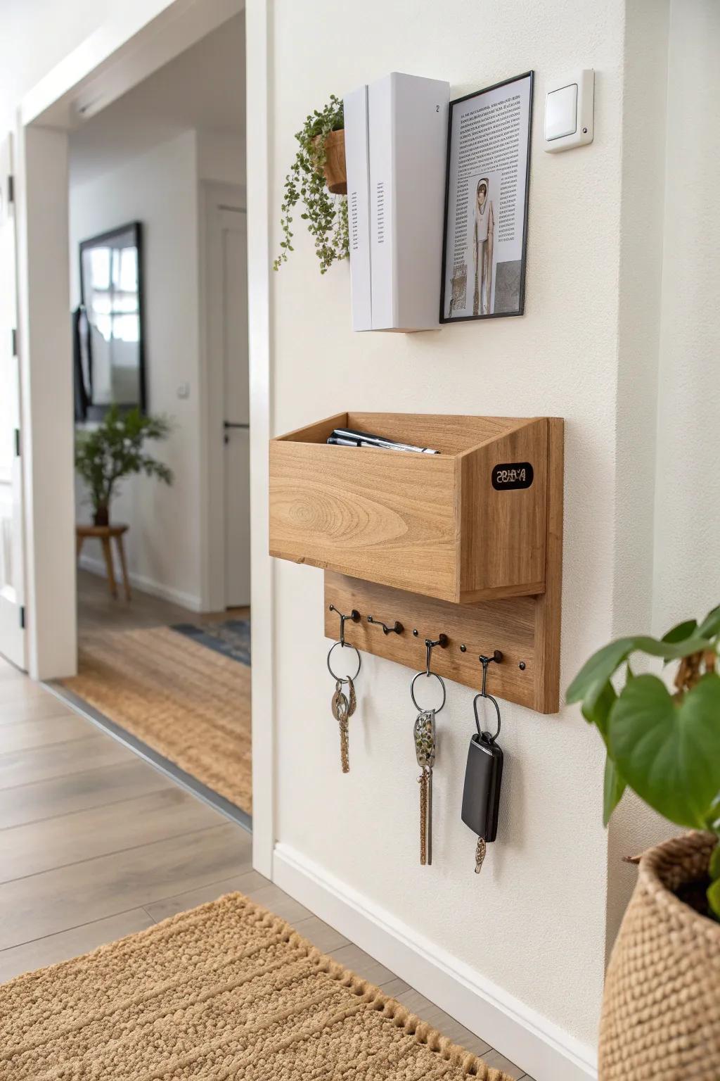 Keep it simple and stylish with a magnetic strip for your lost and found box.