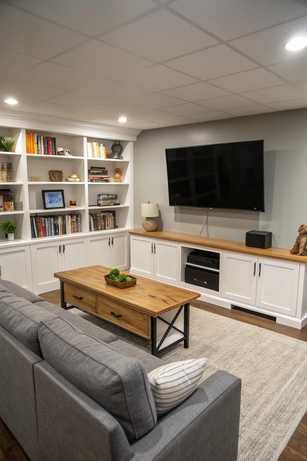 Achieve tranquility with a minimalist design approach in your man cave.