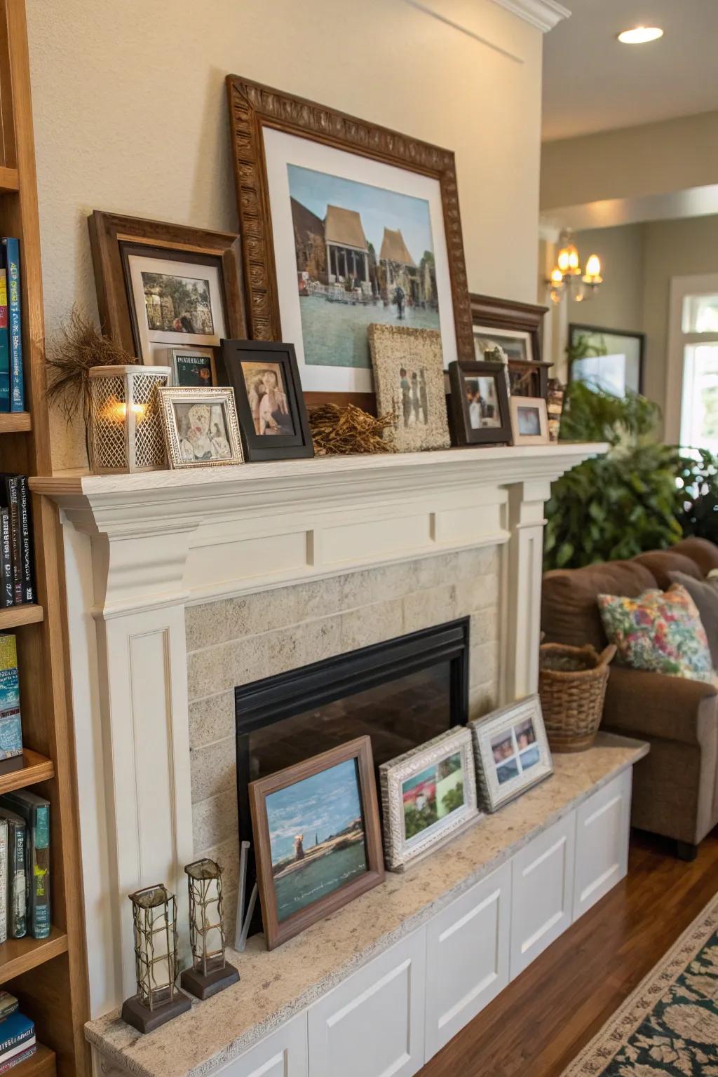 Make your mantel a reflection of your personal journey.