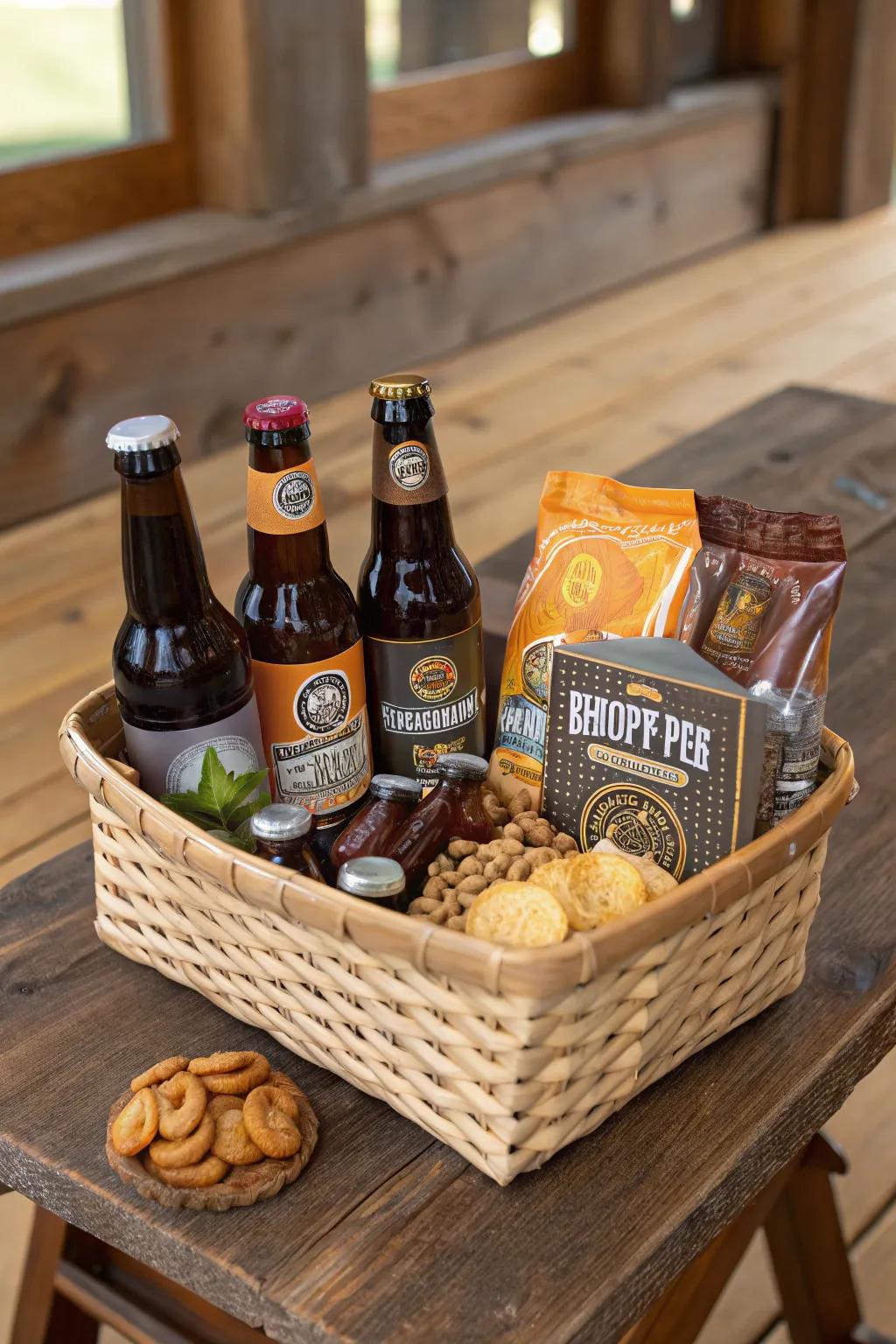 Cheers to good times with this craft beer basket.