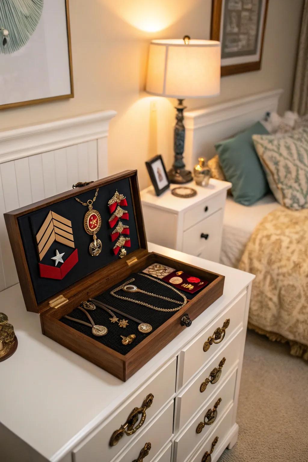 Handcrafted jewelry boxes offer beauty and sentiment.