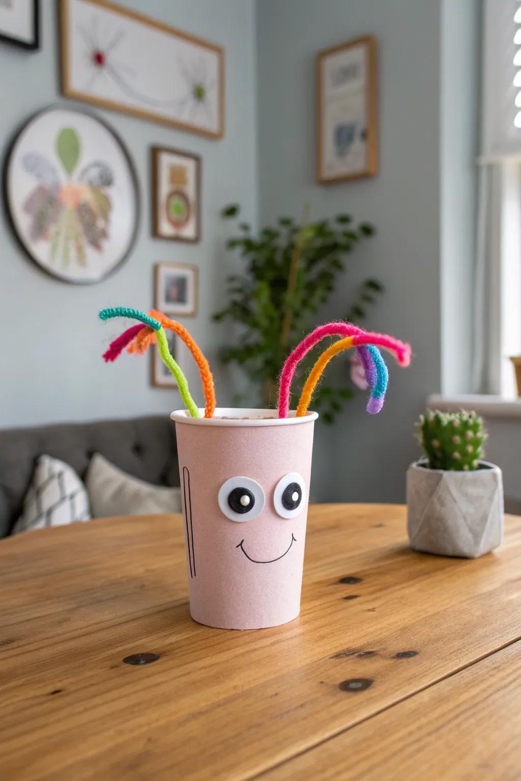 Transform ordinary into extraordinary with these charming paper cup monsters!