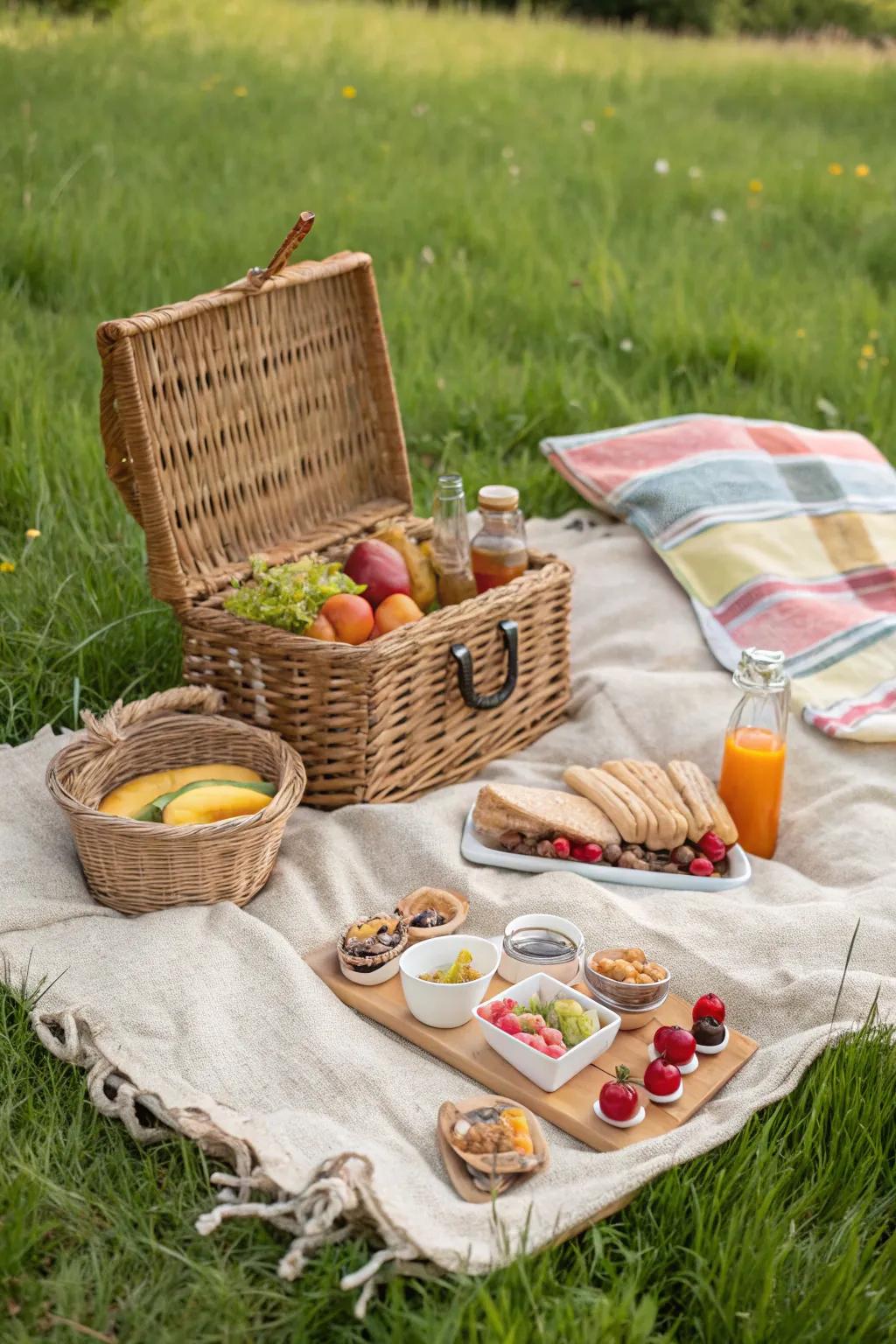 A homemade picnic set is a delightful way to encourage quality outdoor time with mom.