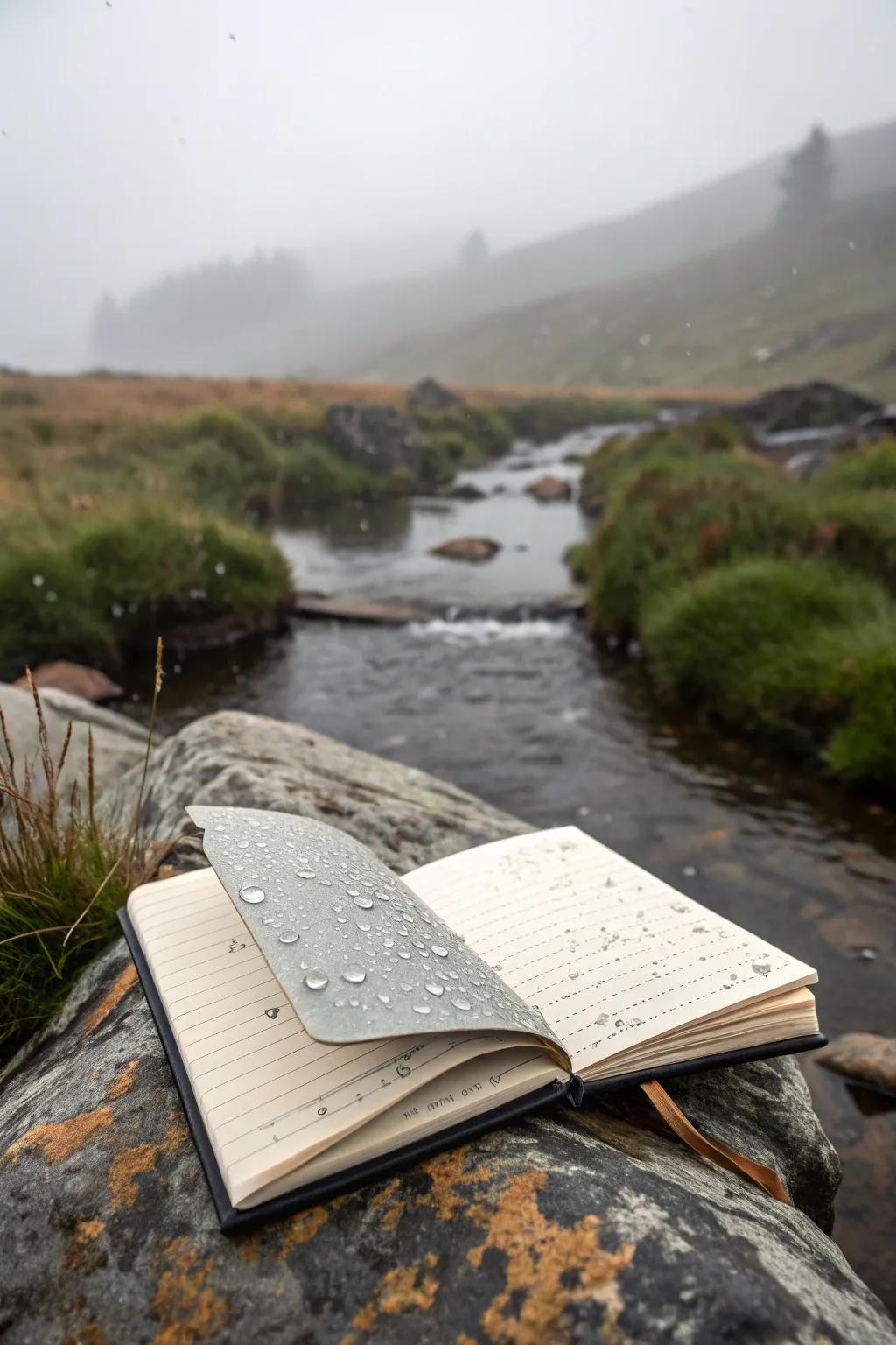 Capture your thoughts rain or shine with a weatherproof notebook.