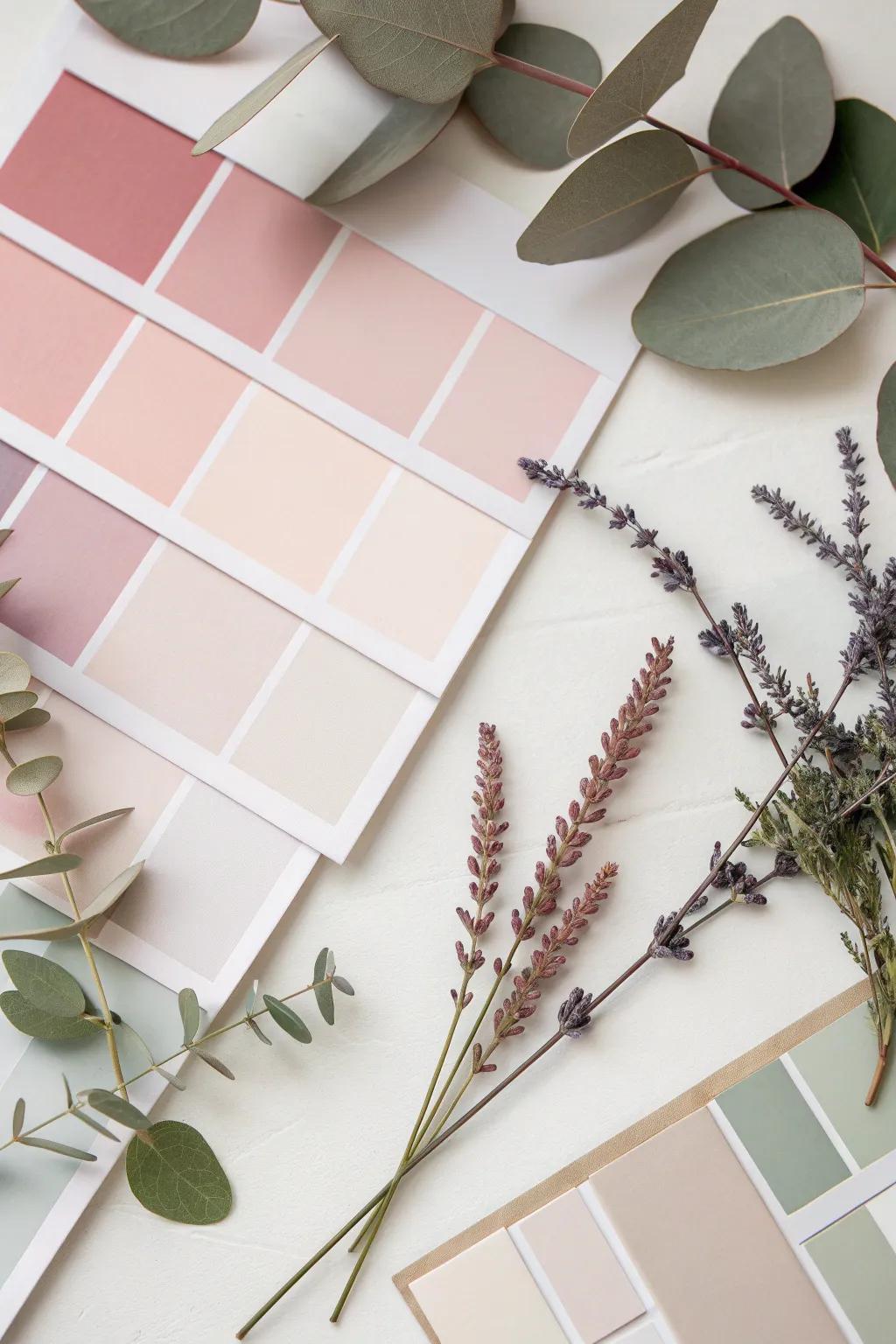 Discover the art of simplicity with stunning paint chip collages. Perfect for adding a touch of natural beauty to your space.
