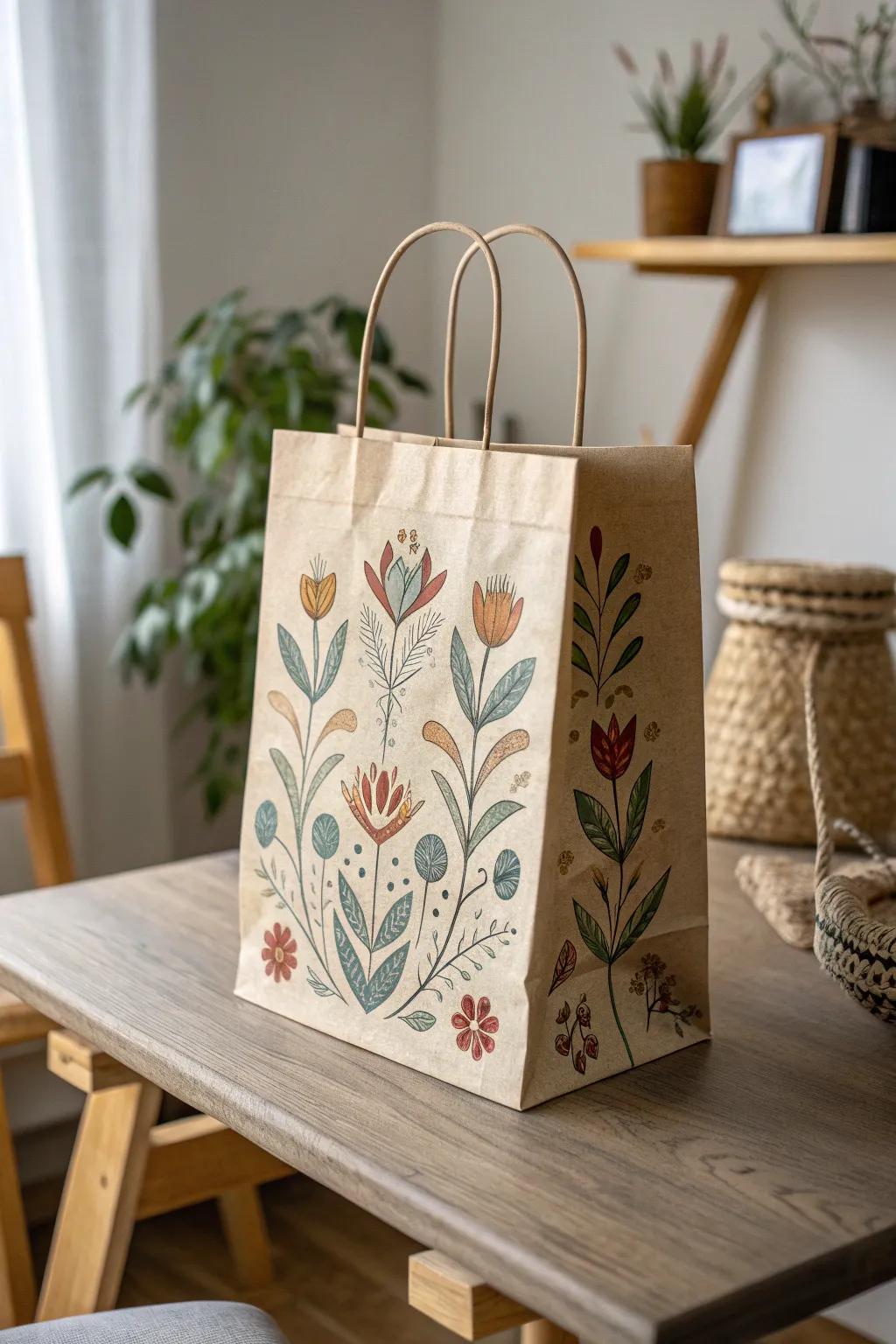 Step back in time with nostalgic charm: discover the art of vintage paper bag painting.