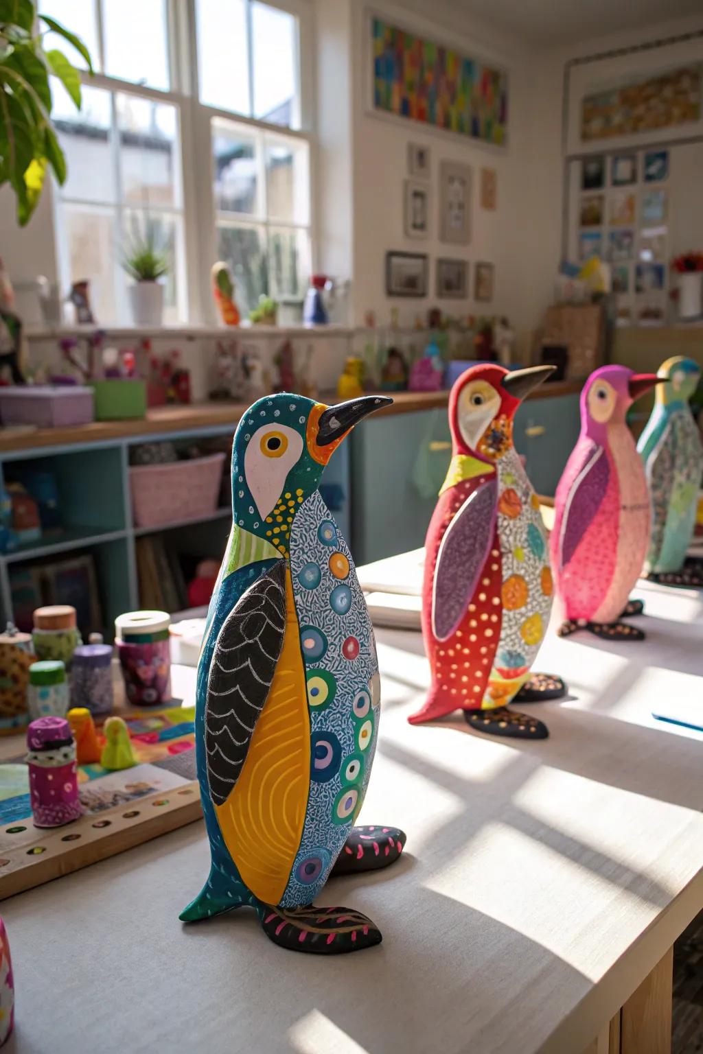 Join the parade with these individually crafted penguin figures.